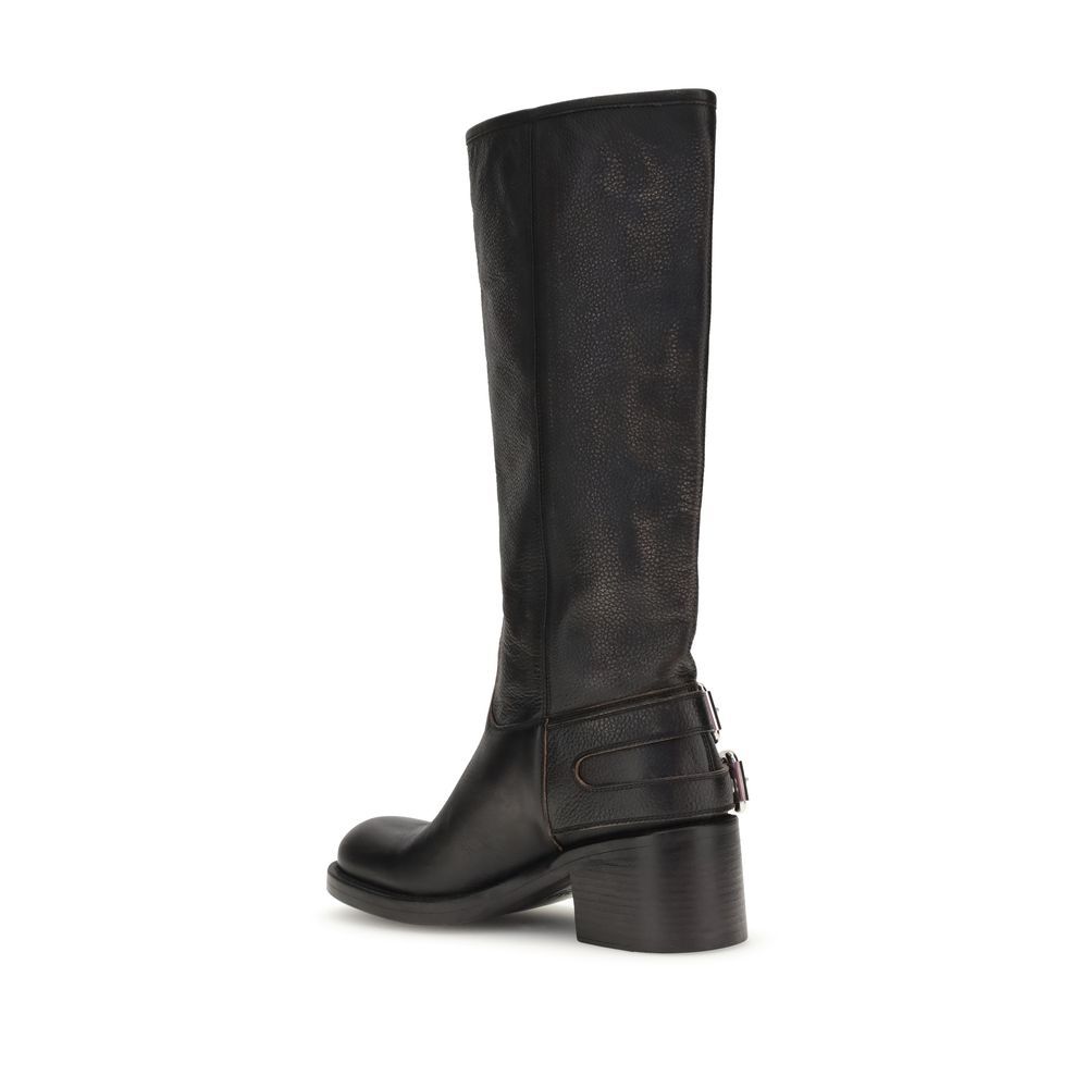 Calf Leather Bos Taurus Ankle Women's Boots - Chloé - Modalova