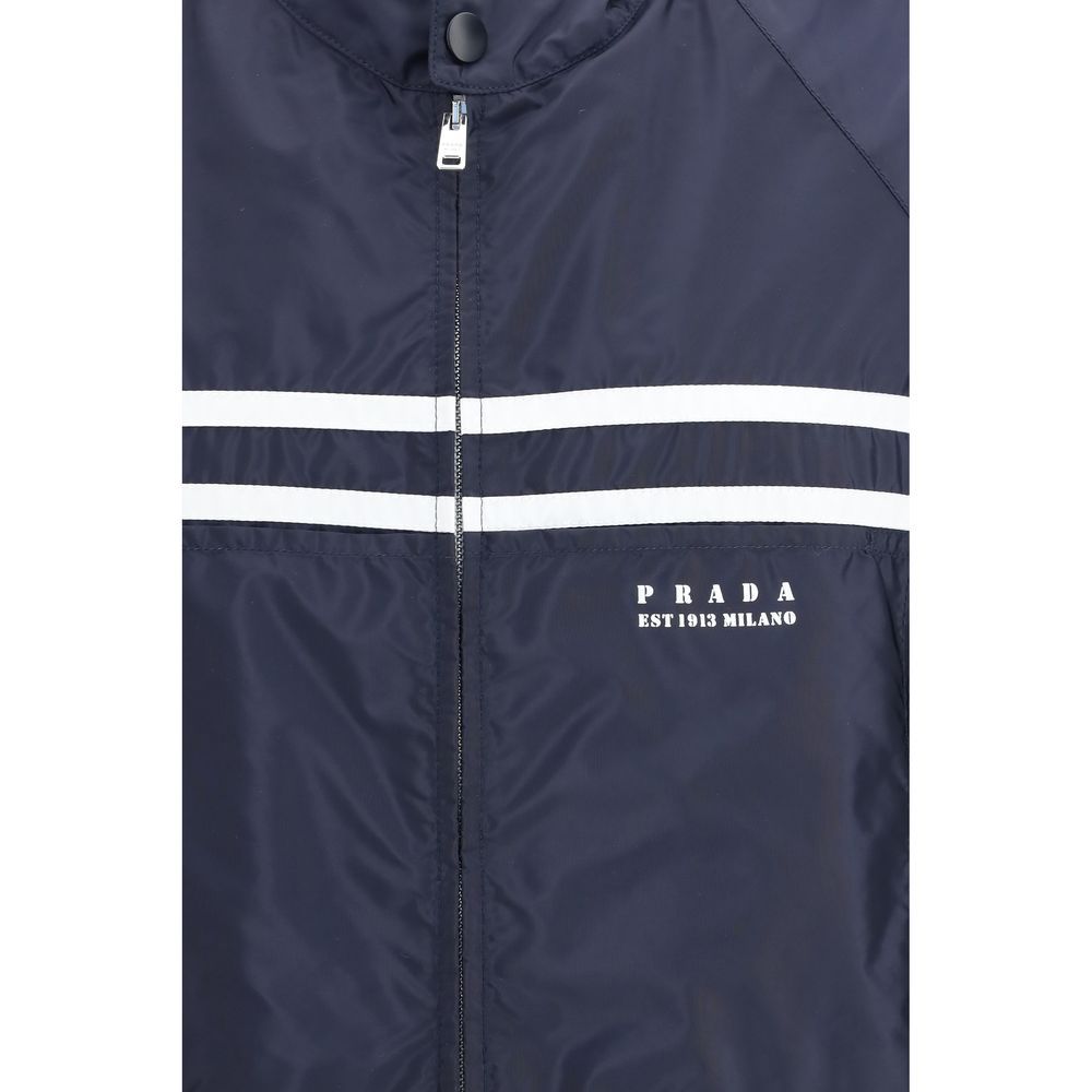 Prada Blue Nylon Shell Men's Jacket - Prada - Modalova
