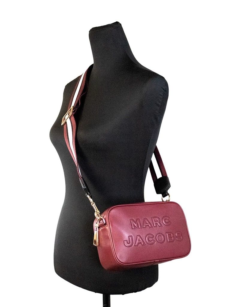 Flash Pomegranate Smooth Leather Embossed Camera Crossbody Bag Women's Purse - Marc Jacobs - Modalova