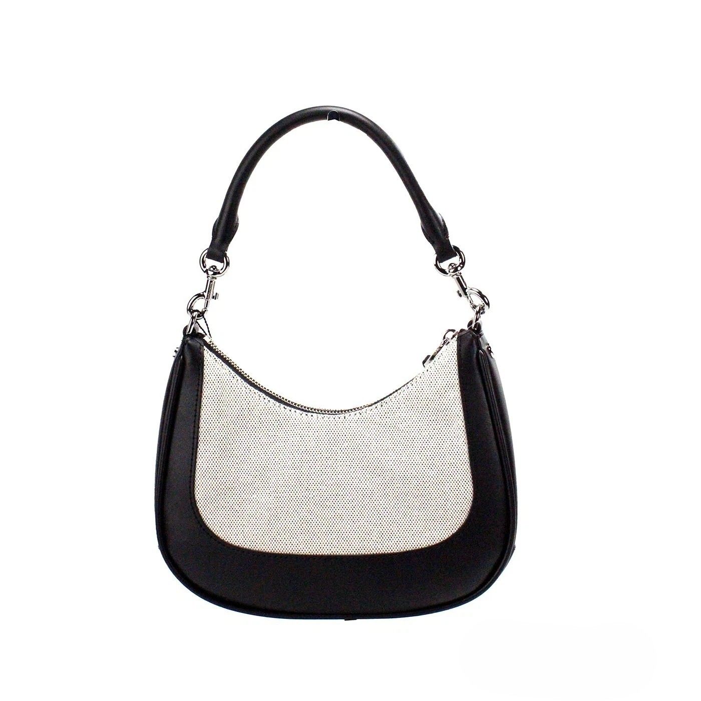 Natural Black Canvas Leather Hobo Shoulder Handbag Women's Purse - Marc Jacobs - Modalova