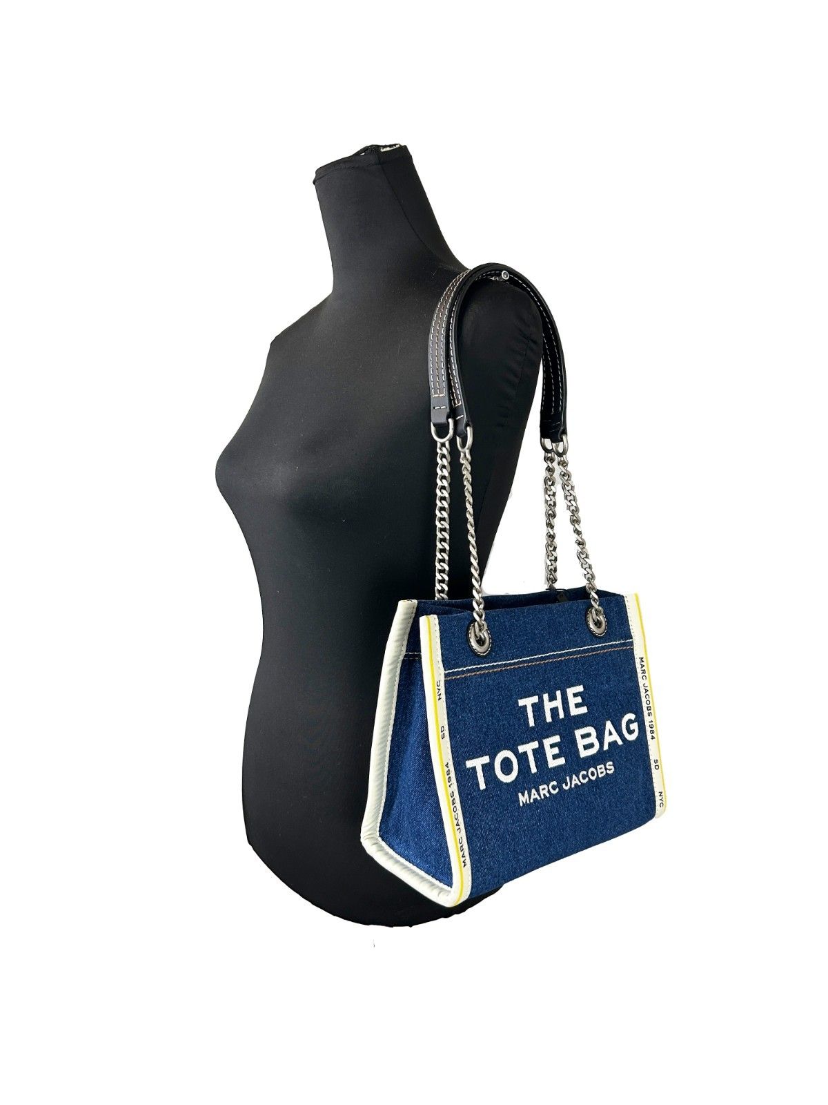 Denim Chain Small The Tote Women's Bag - Marc Jacobs - Modalova