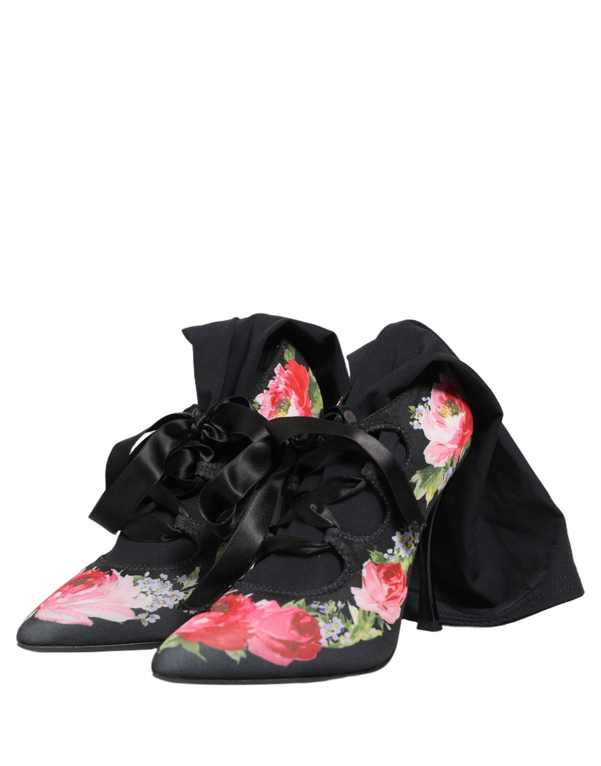 Floral Stiletto Mid Calf Boots Women's Shoes (Pre-Owned) - Dolce & Gabbana - Modalova
