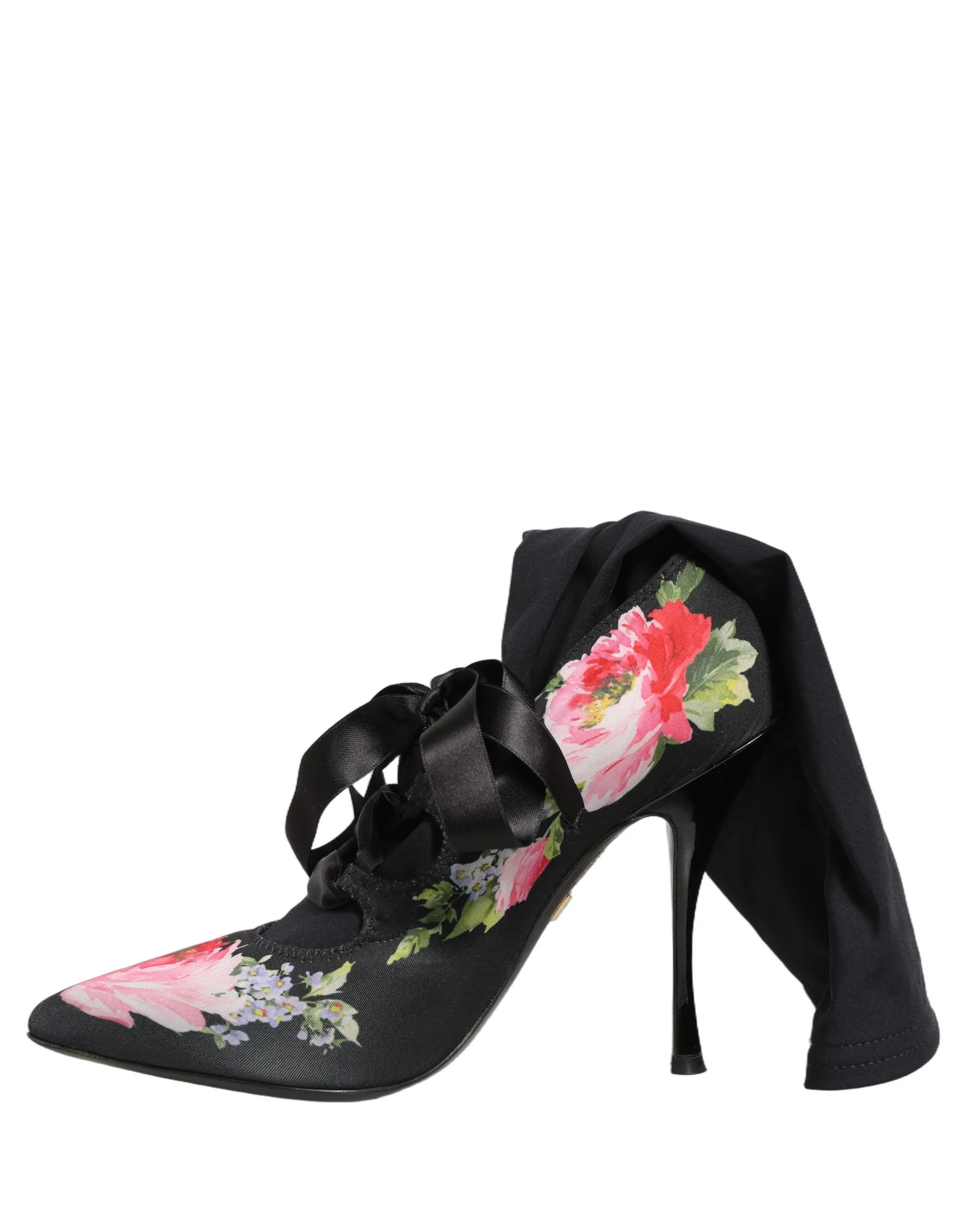 Floral Stiletto Mid Calf Boots Women's Shoes (Pre-Owned) - Dolce & Gabbana - Modalova
