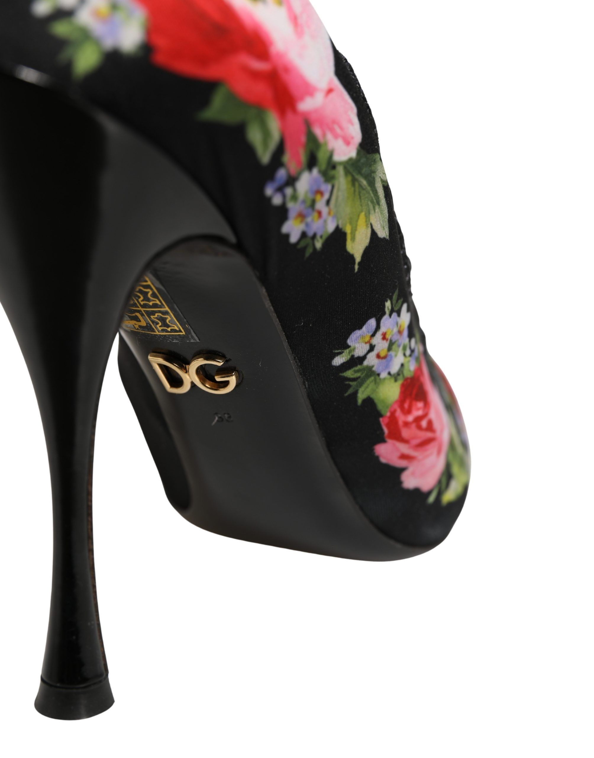 Floral Stiletto Mid Calf Boots Women's Shoes (Pre-Owned) - Dolce & Gabbana - Modalova