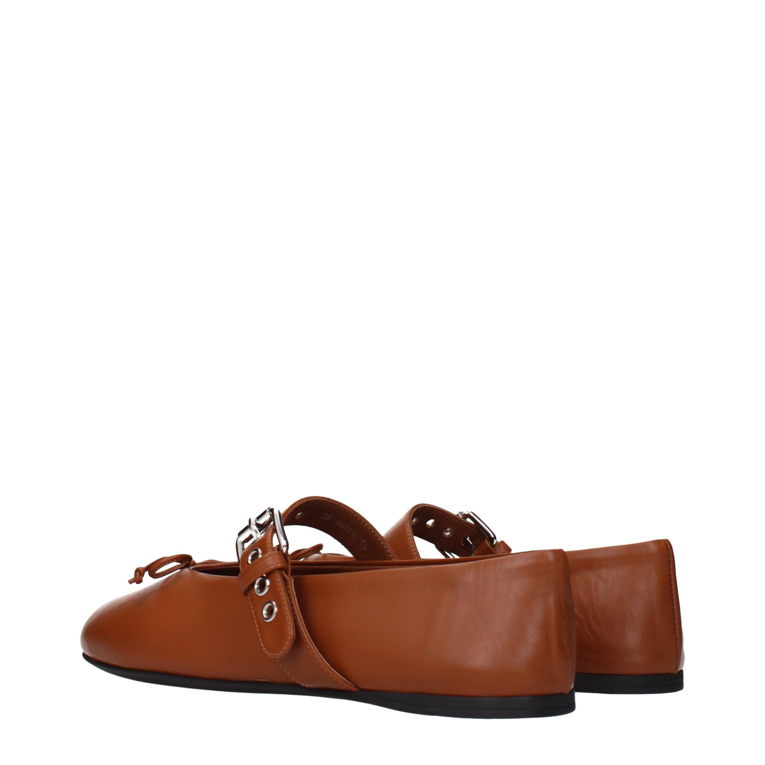 Leather Ballet Women's Flats - Miu Miu - Modalova
