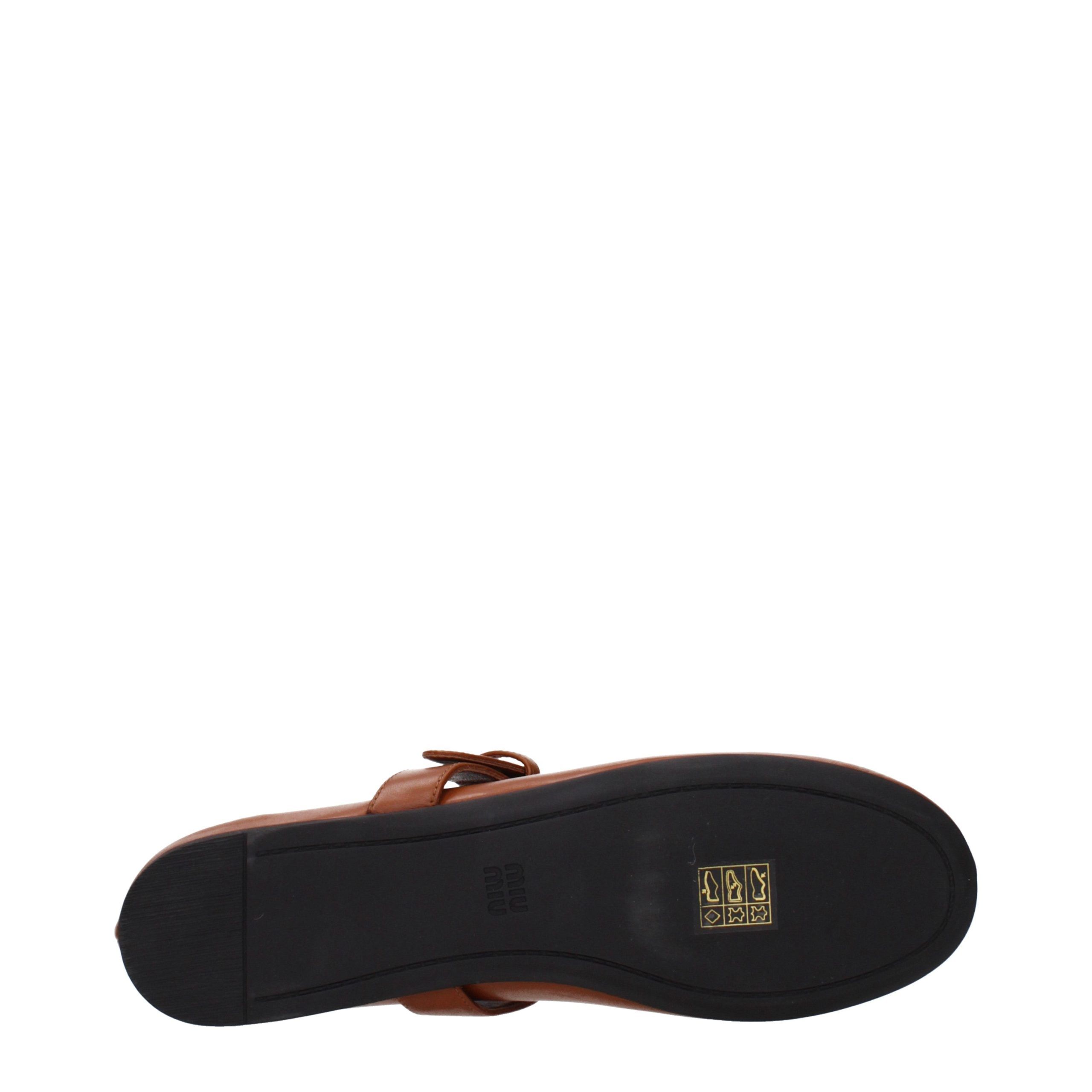 Leather Ballet Women's Flats - Miu Miu - Modalova