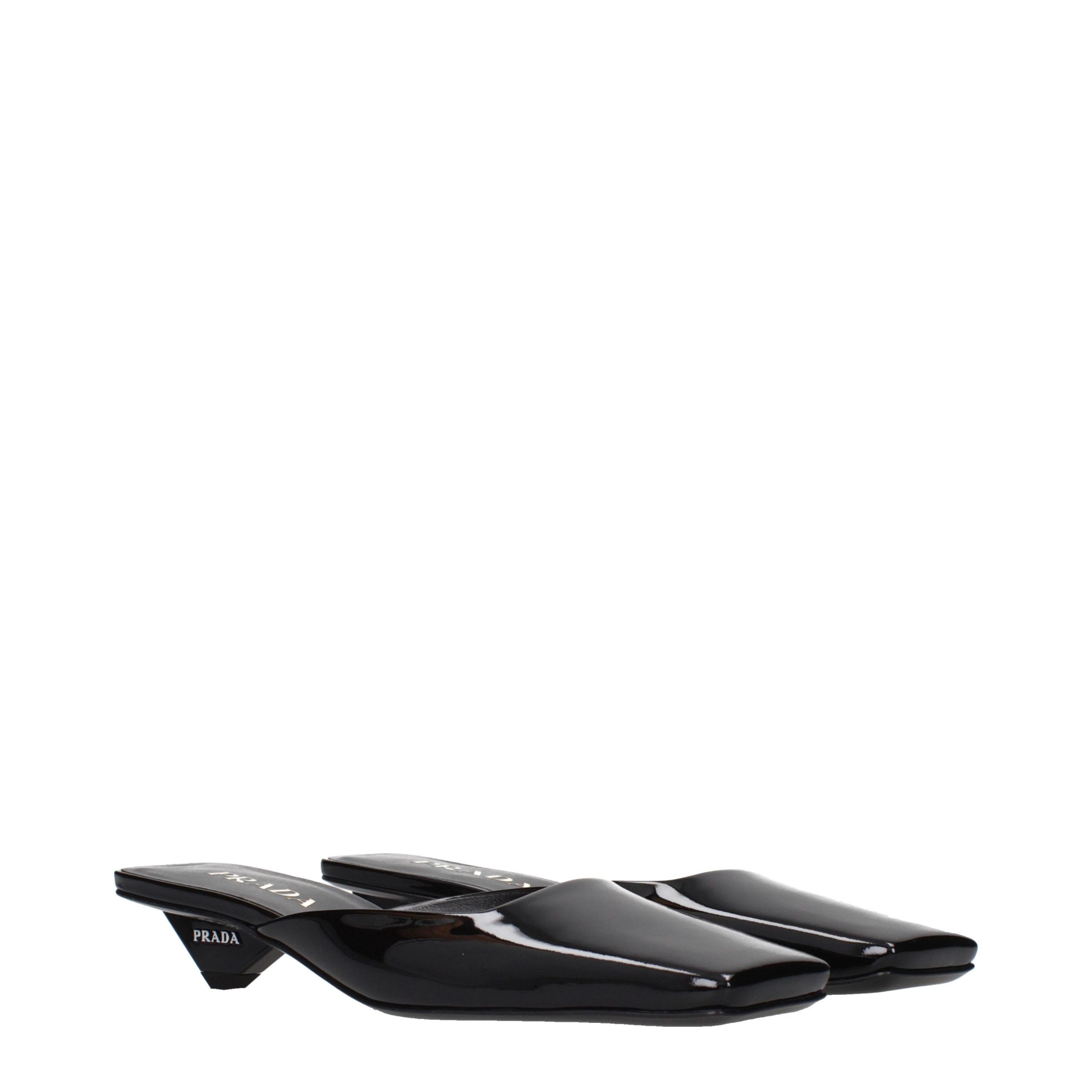 Leather Flat Women's Sandals - Prada - Modalova