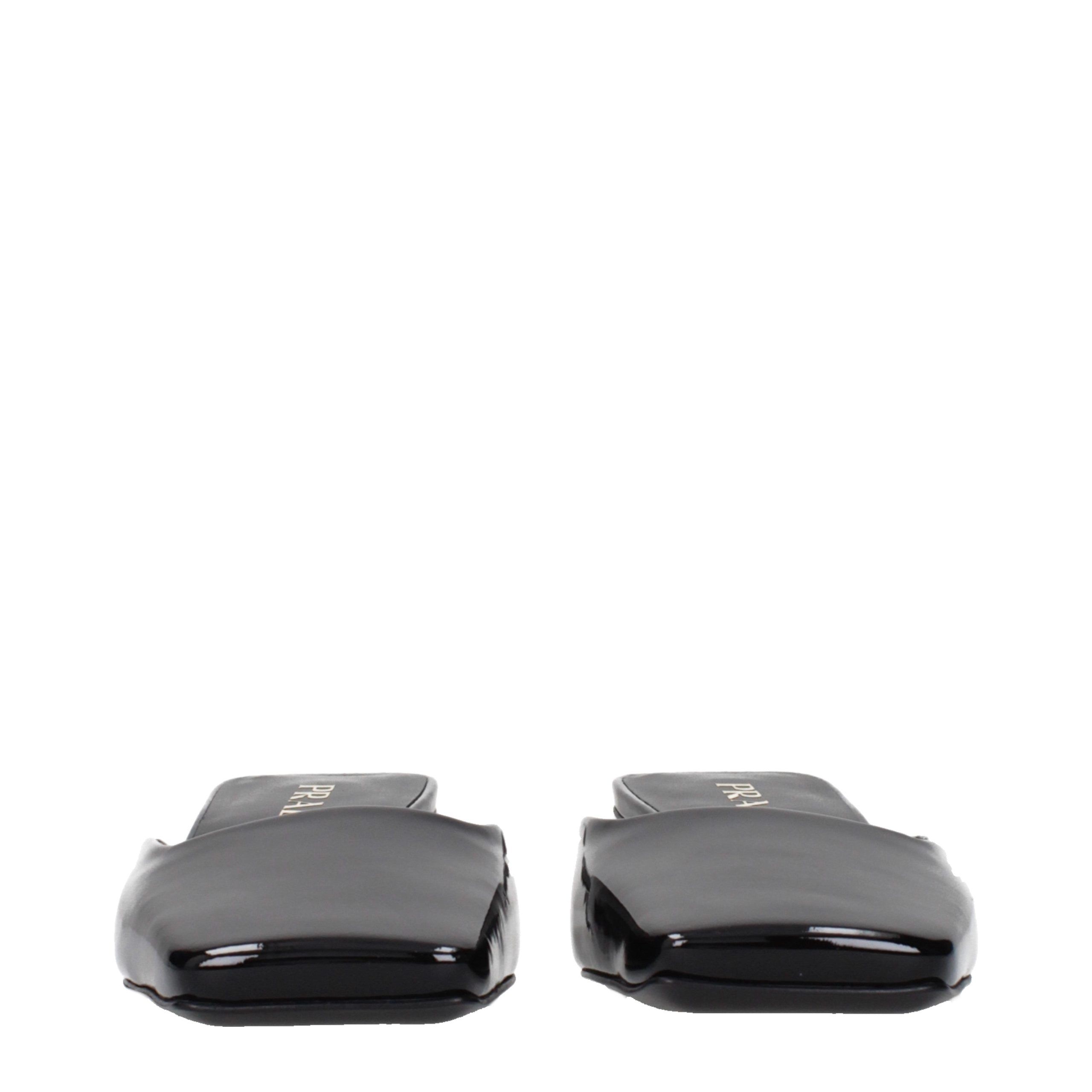 Leather Flat Women's Sandals - Prada - Modalova