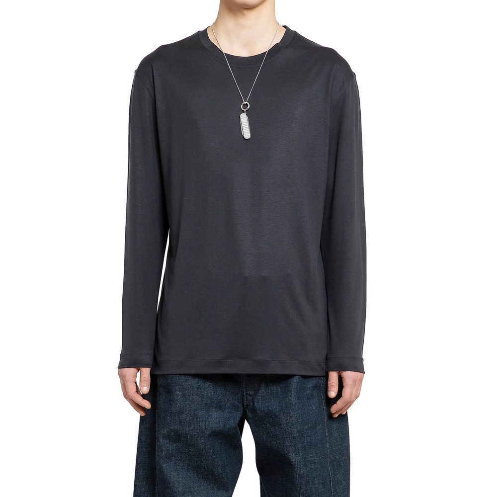 Lemaire Black Silk Men's T-Shirt - Lemaire - Modalova