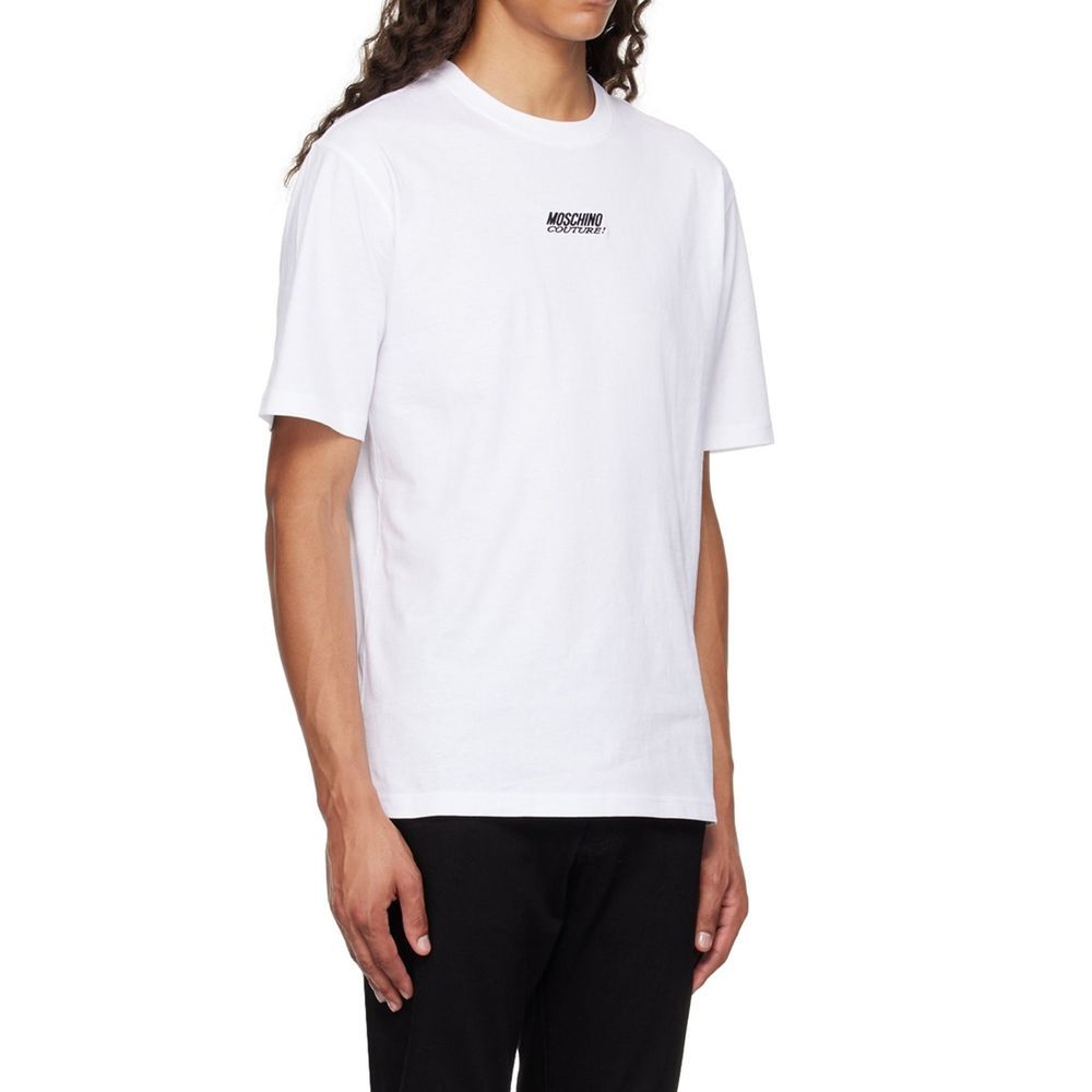 Moschino White Cotton Men's T-Shirt - Moschino - Modalova
