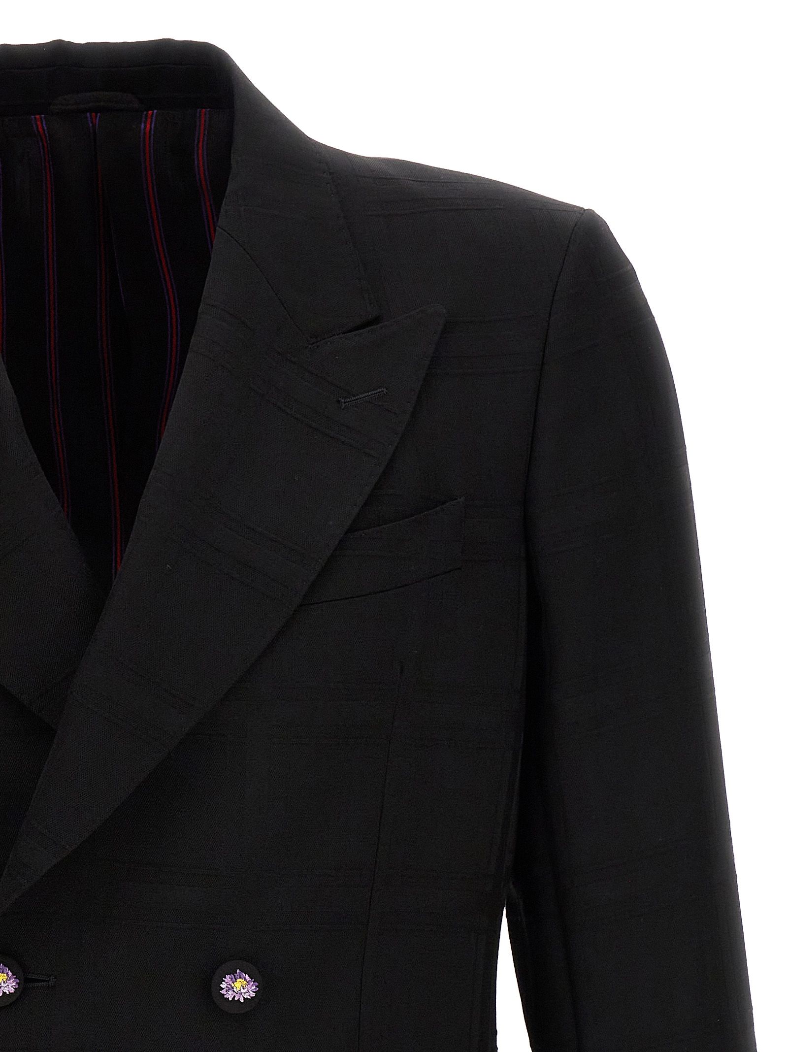 Etro Black Virgin Wool Men's Blazer - Etro - Modalova