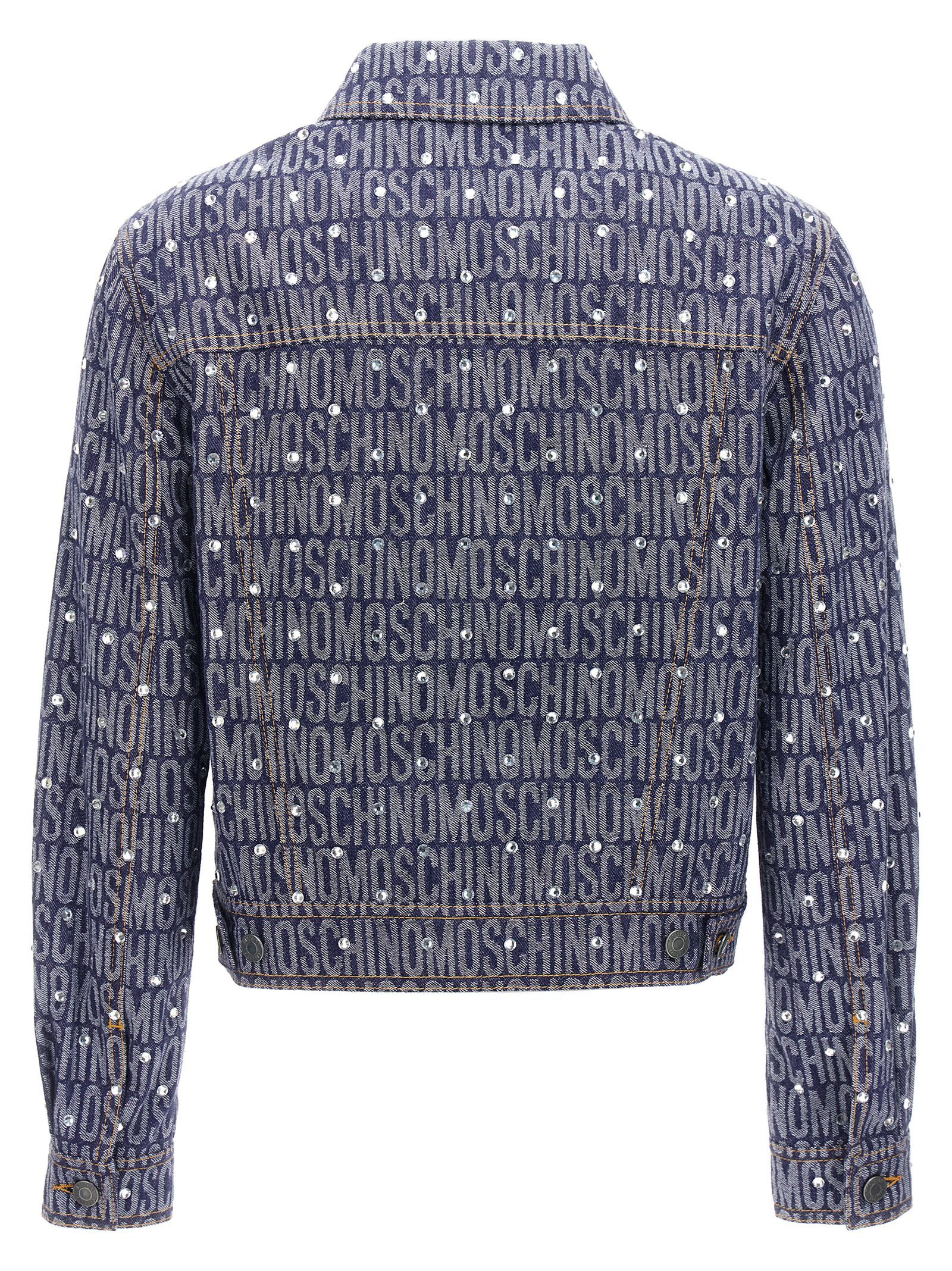 Cotton Denim Women's Jacket - Moschino - Modalova