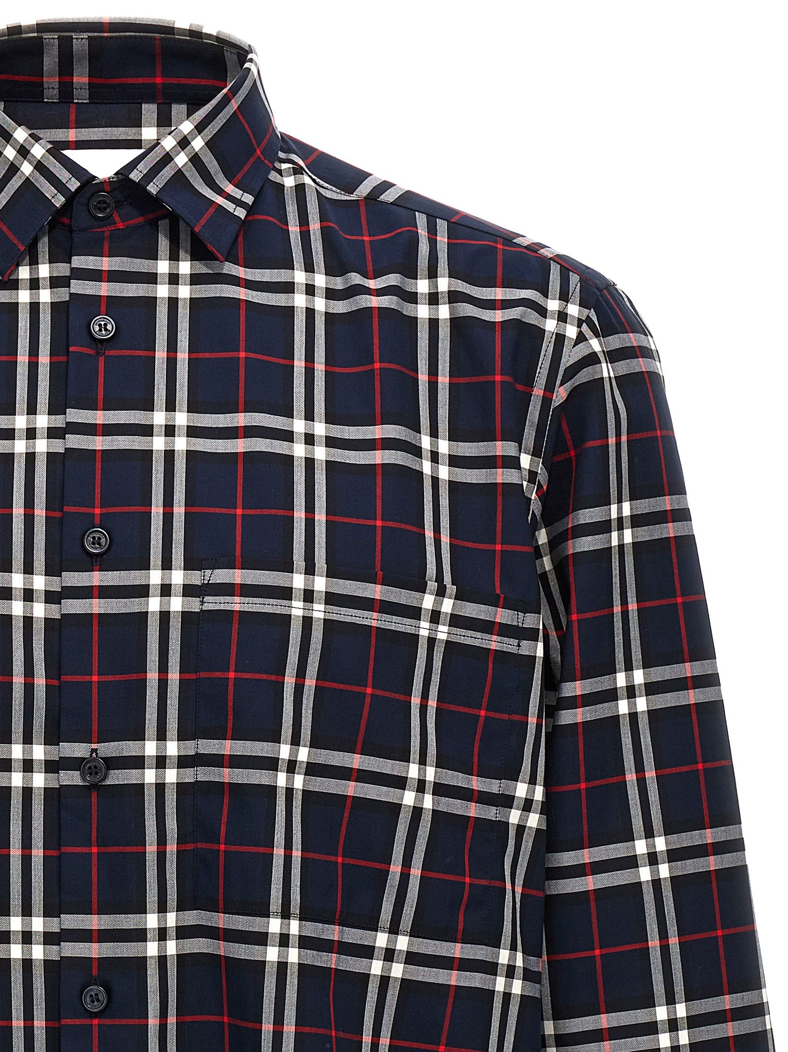Burberry Blue Cotton Men's Blouse - Burberry - Modalova