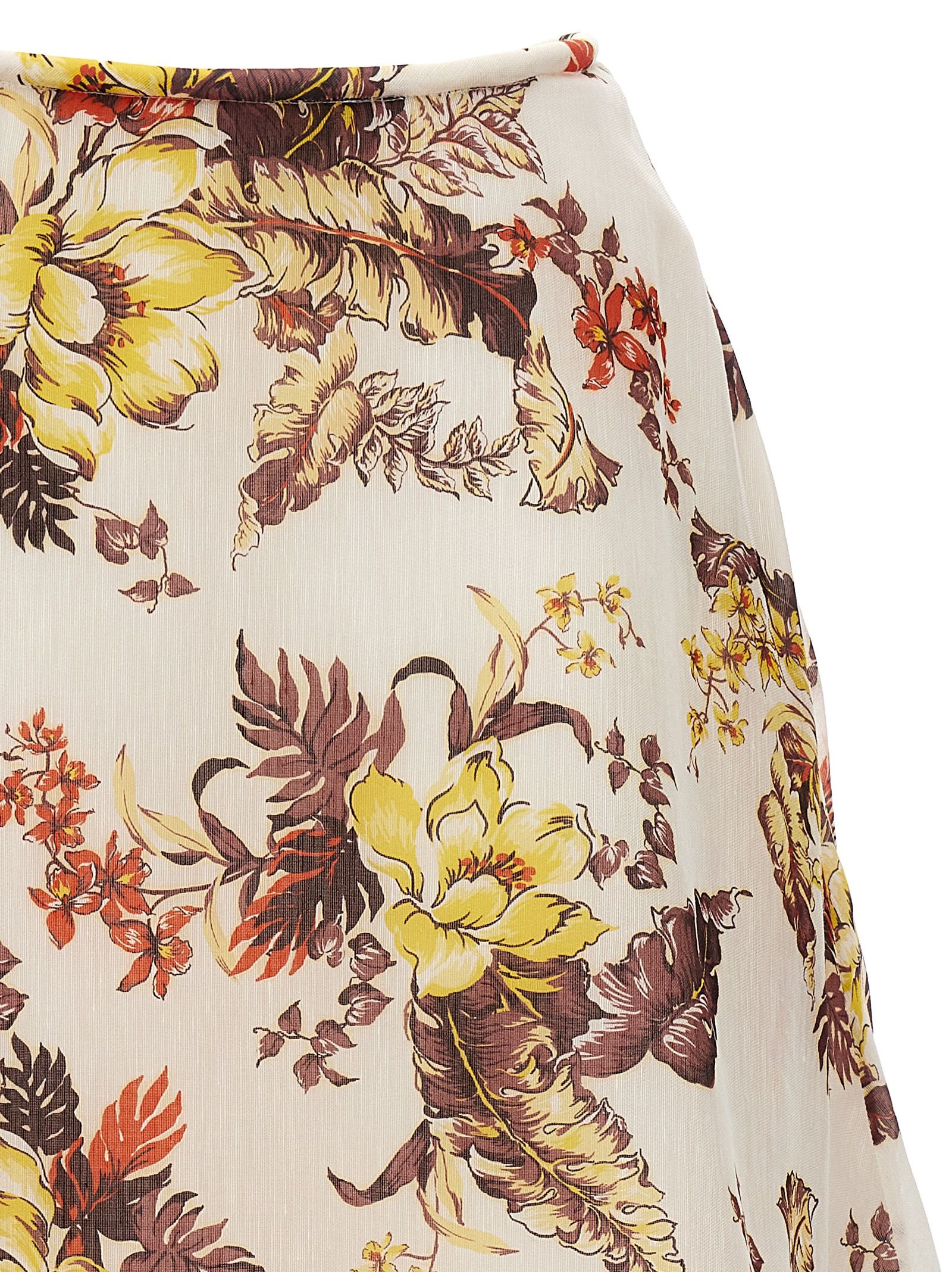 Linen Midi Women's Skirt - Zimmermann - Modalova