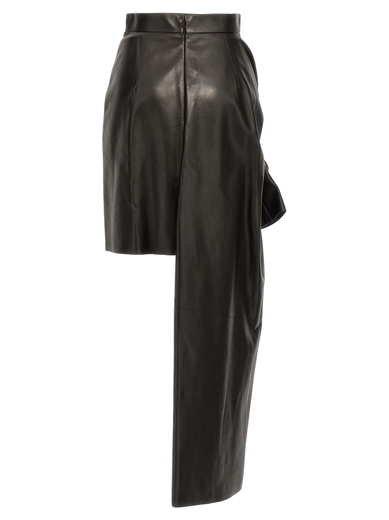 Lamb Leather Long Women's Skirt - Alexander McQueen - Modalova