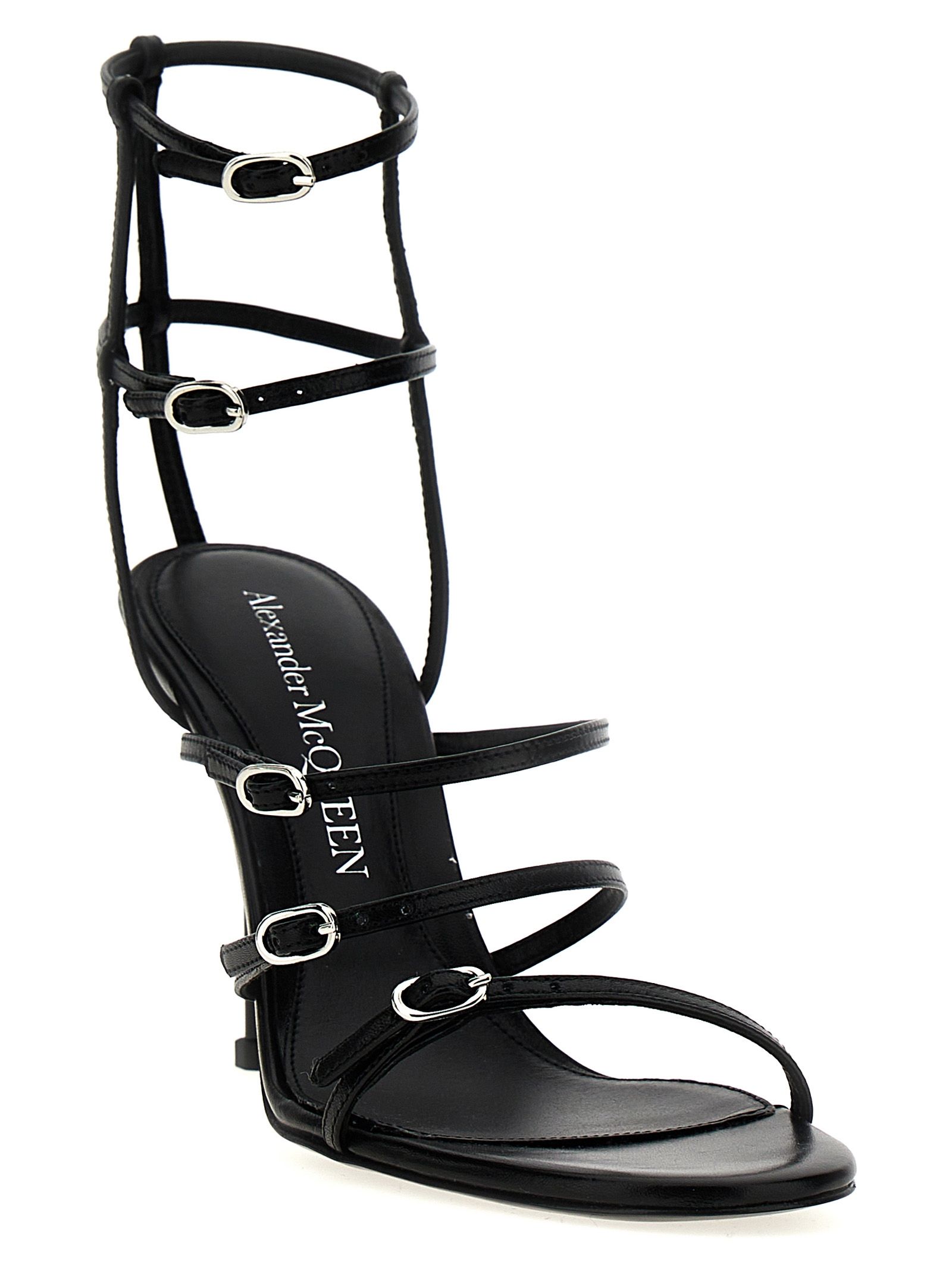 Lambskin Stiletto Heel Women's Sandals - Alexander McQueen - Modalova