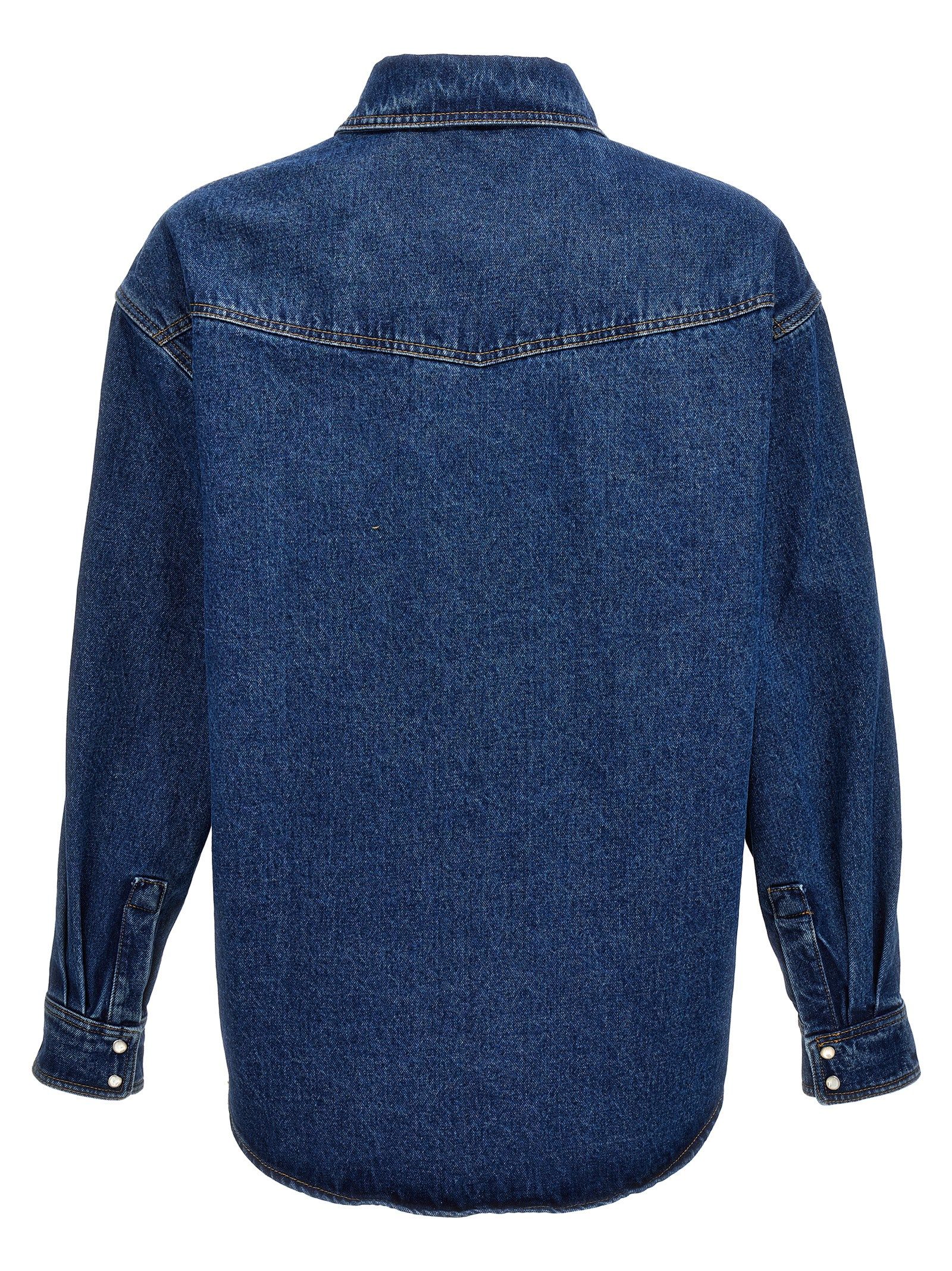 Polyester Denim Men's Jacket - Palm Angels - Modalova
