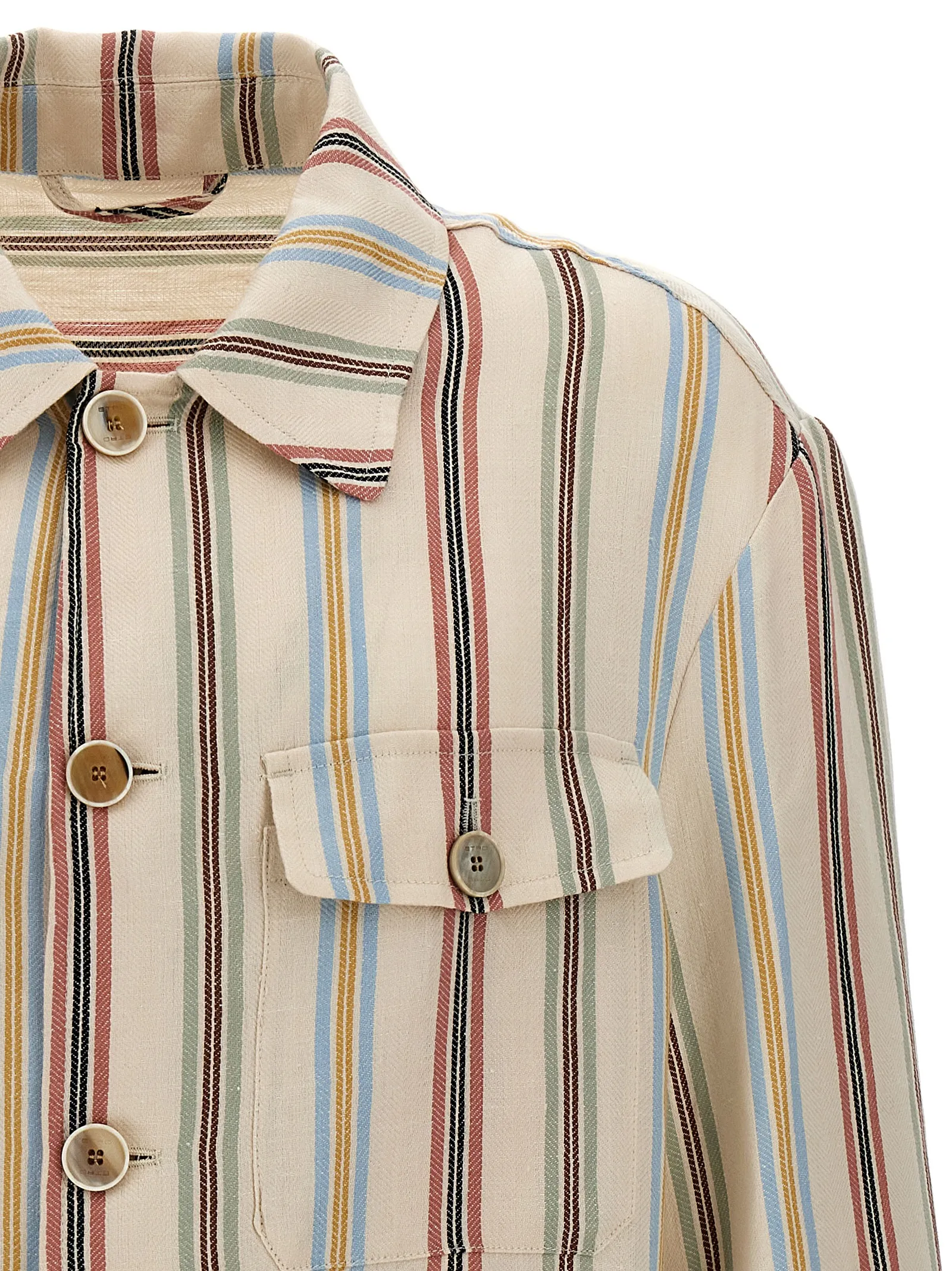 Etro Multicolor Linen Men's Blouse - Etro - Modalova