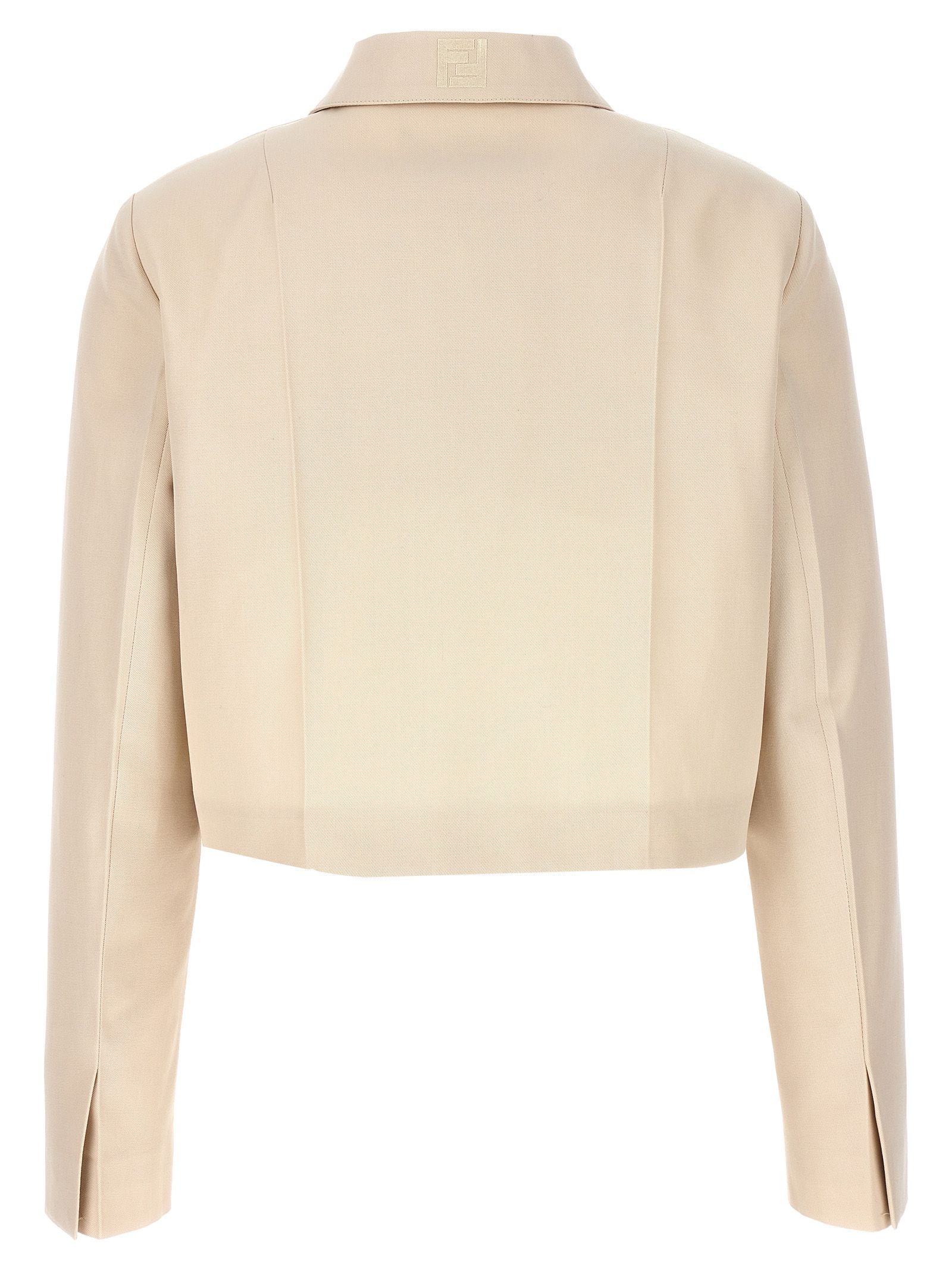 Wool Full-Length Women's Jacket - Fendi - Modalova