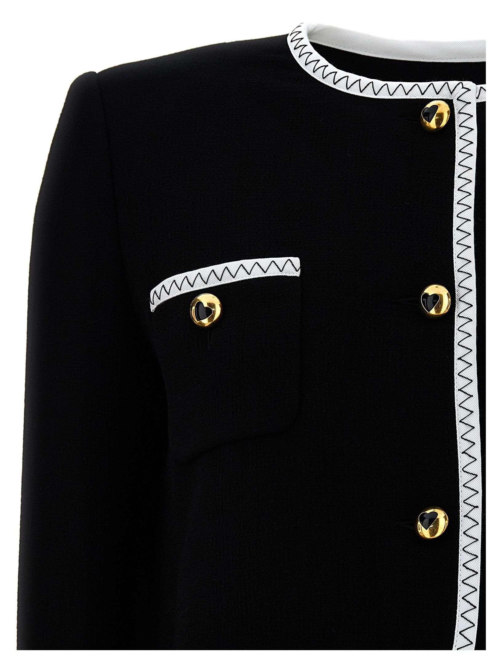 Viscose Full-Length Women's Jacket - Moschino - Modalova