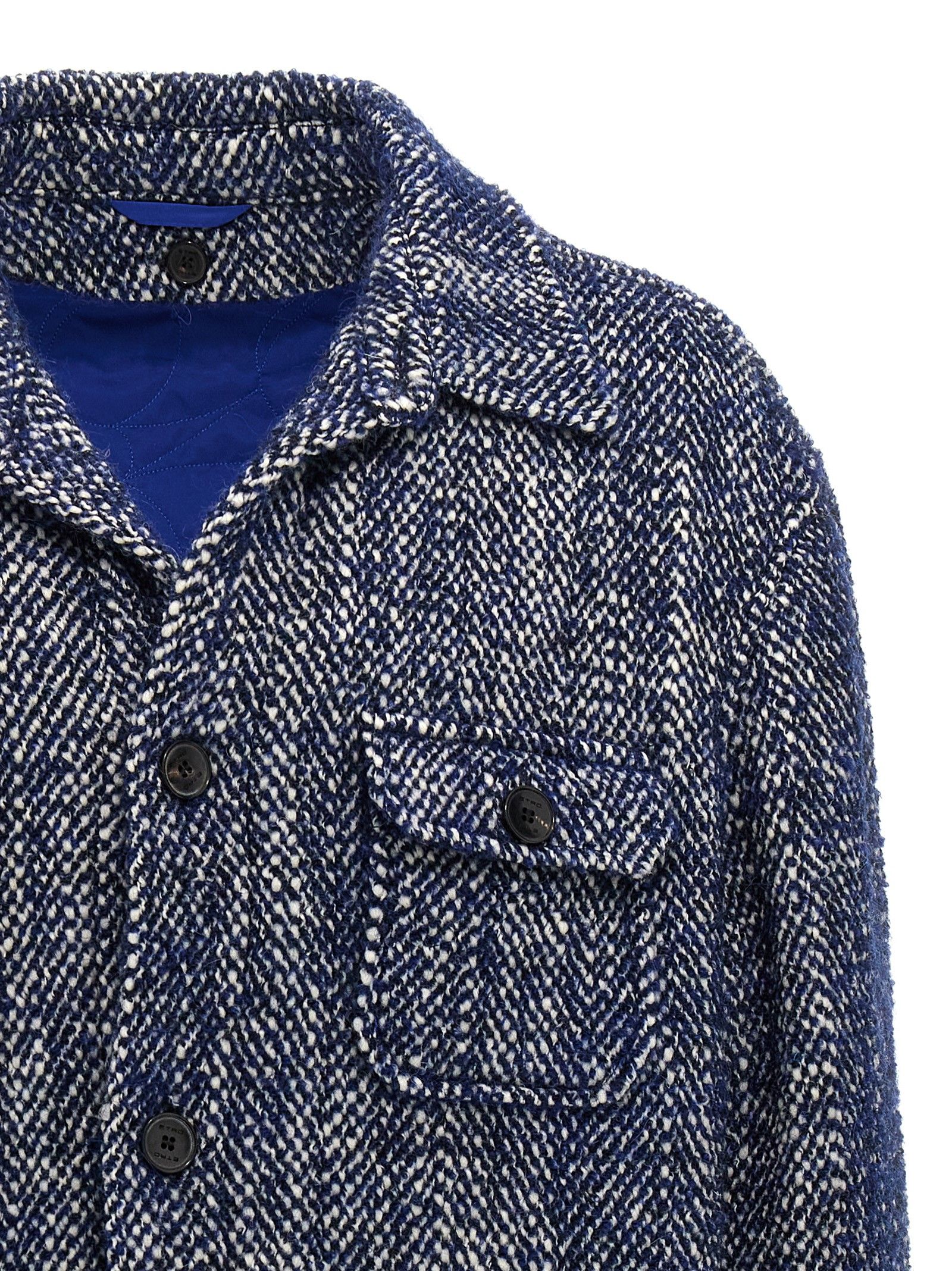 Wool Full-Length Men's Jacket - Etro - Modalova