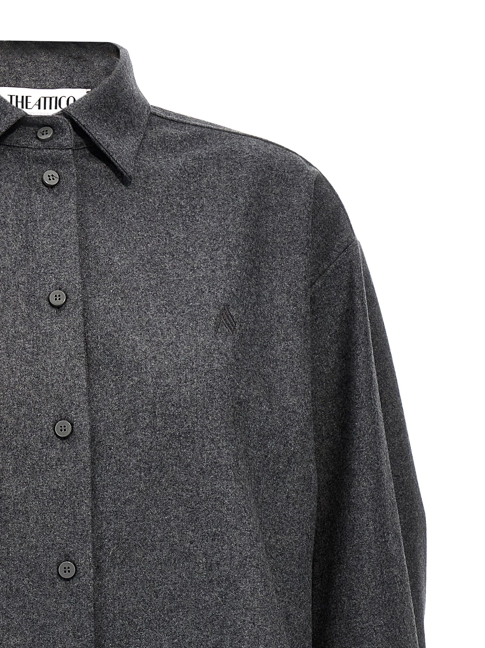 The Attico Gray Wool Women's Blouse - The Attico - Modalova
