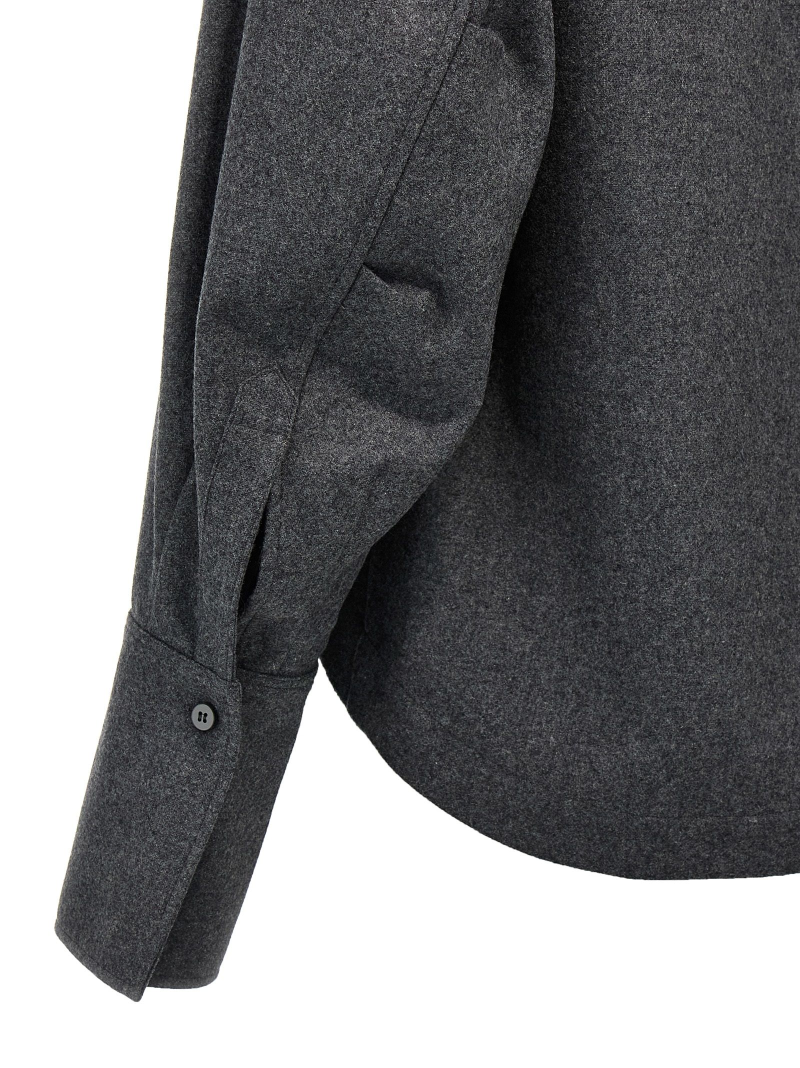 The Attico Gray Wool Women's Blouse - The Attico - Modalova
