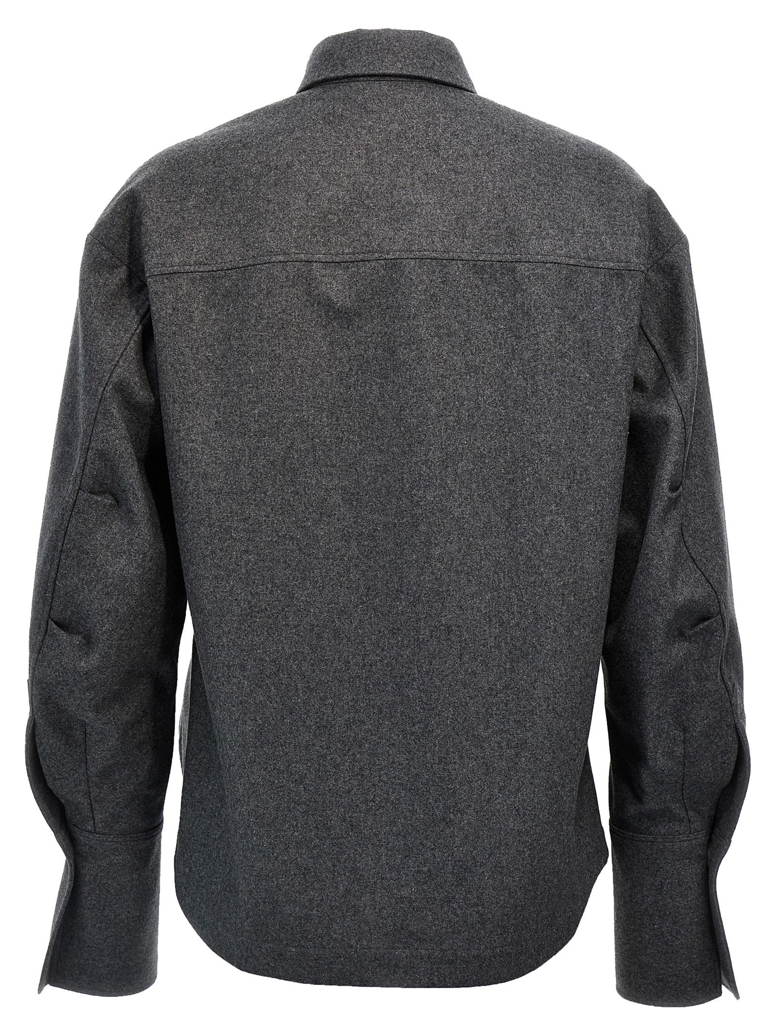 The Attico Gray Wool Women's Blouse - The Attico - Modalova
