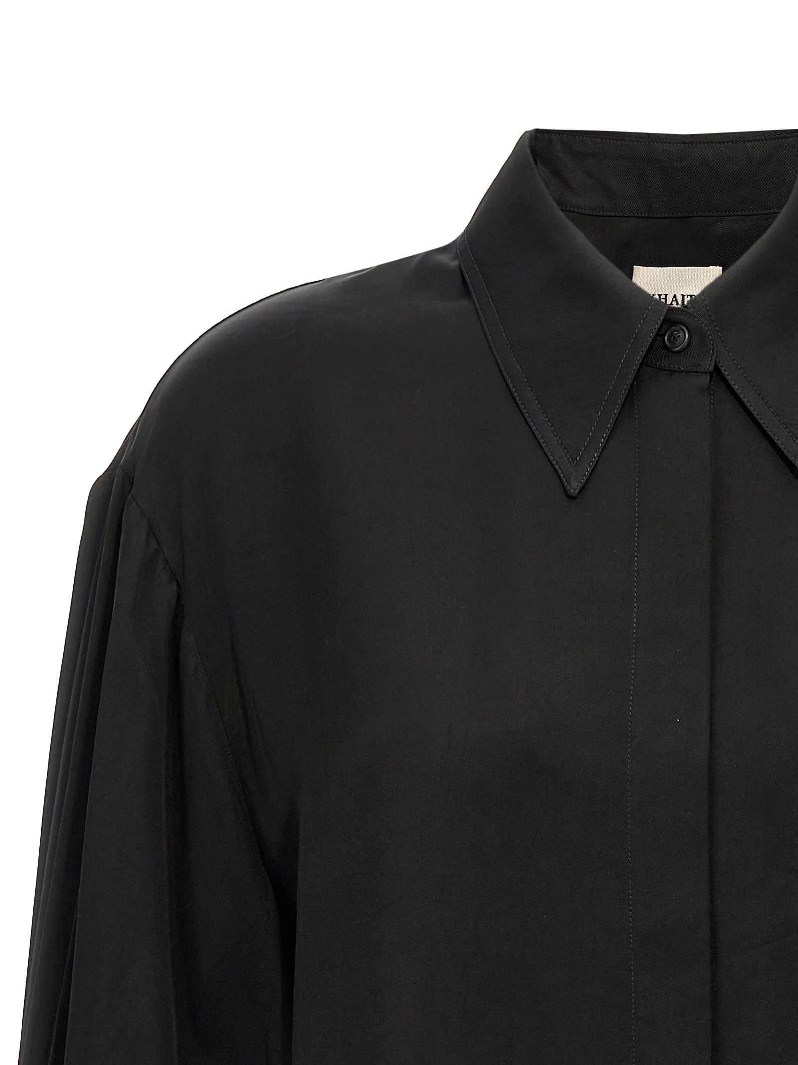Khaite Black Cupro Women's Blouse - Khaite - Modalova