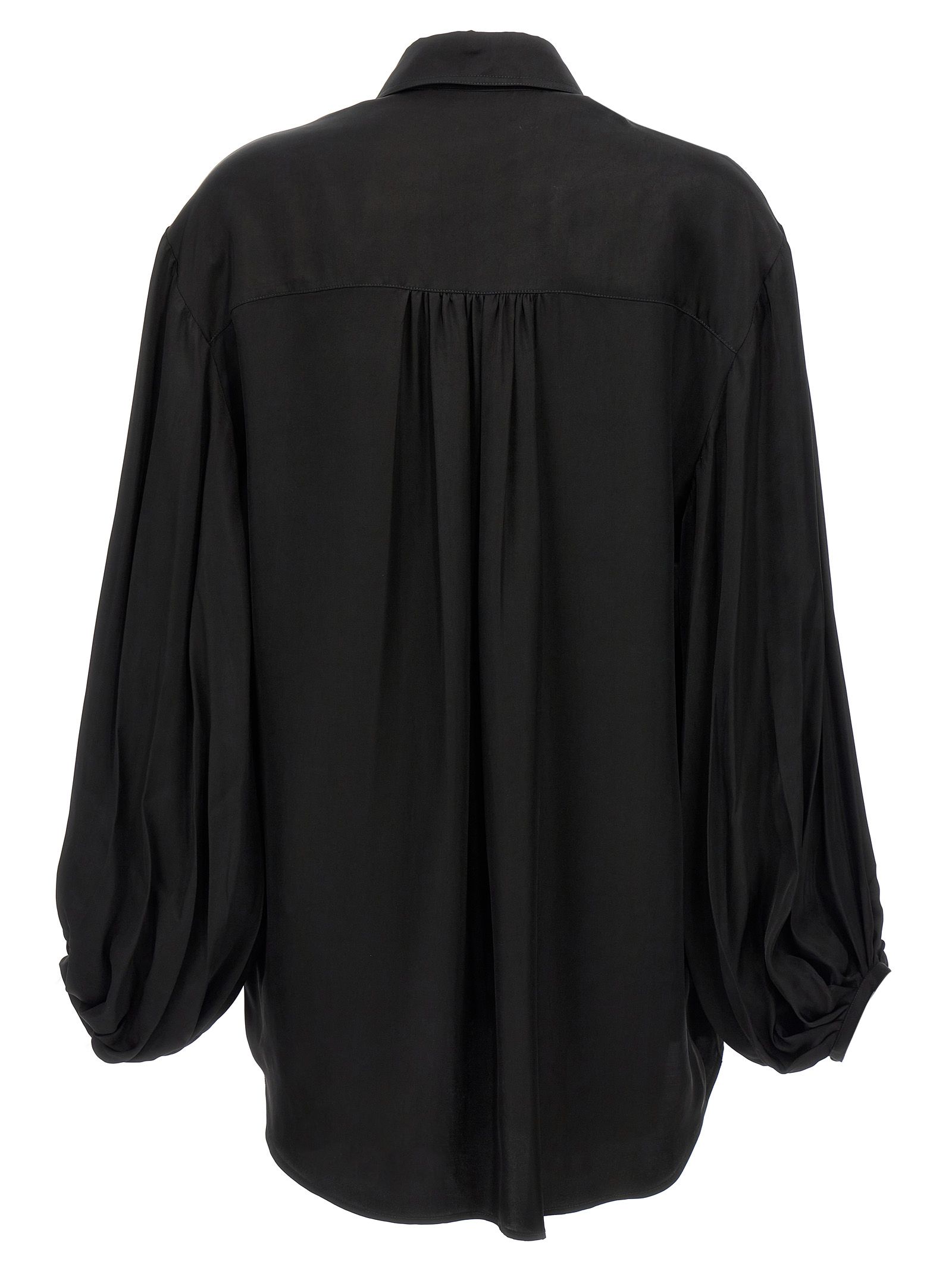 Khaite Black Cupro Women's Blouse - Khaite - Modalova