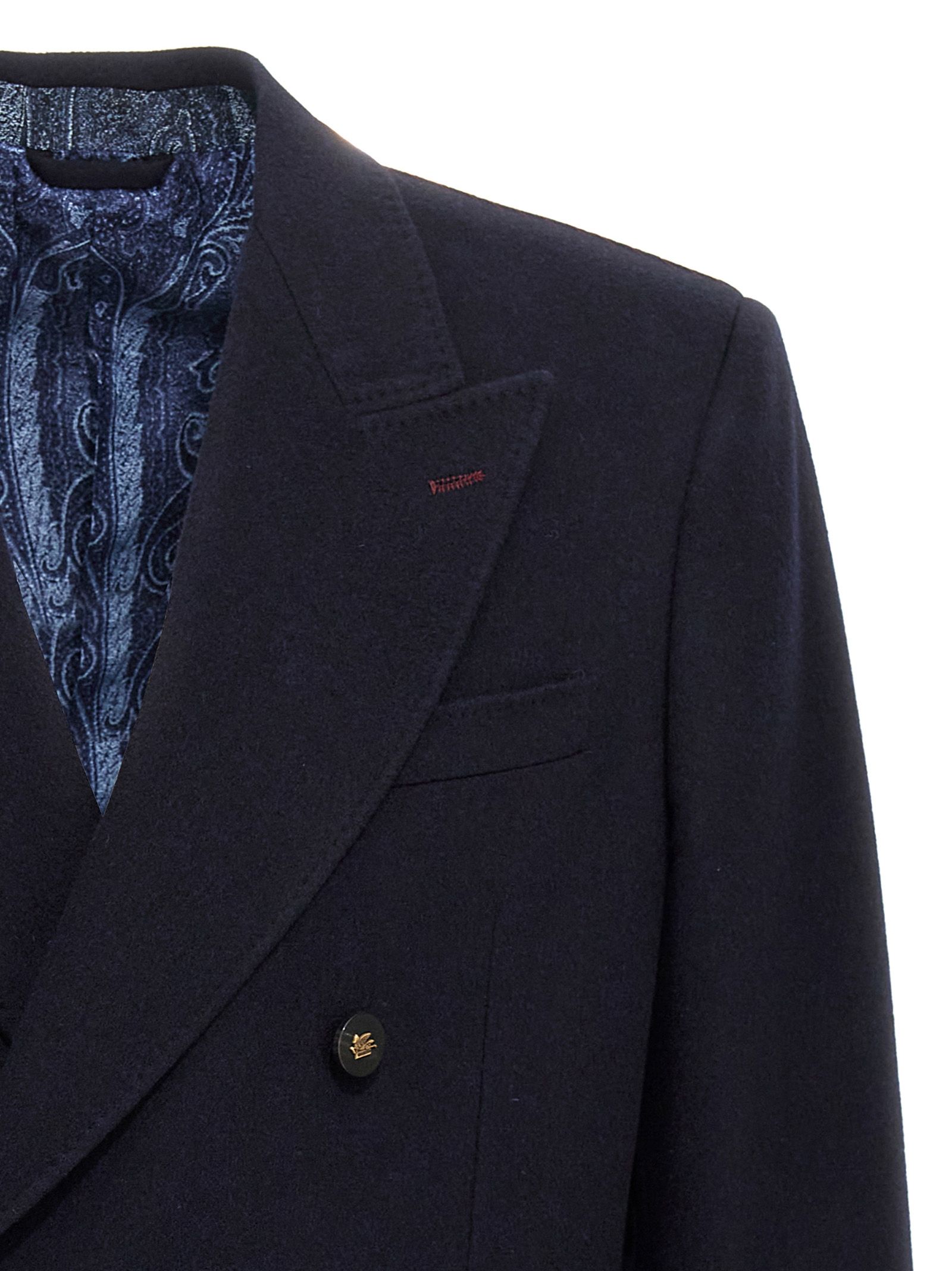 Etro Blue Cashmere Men's Blazer - Etro - Modalova