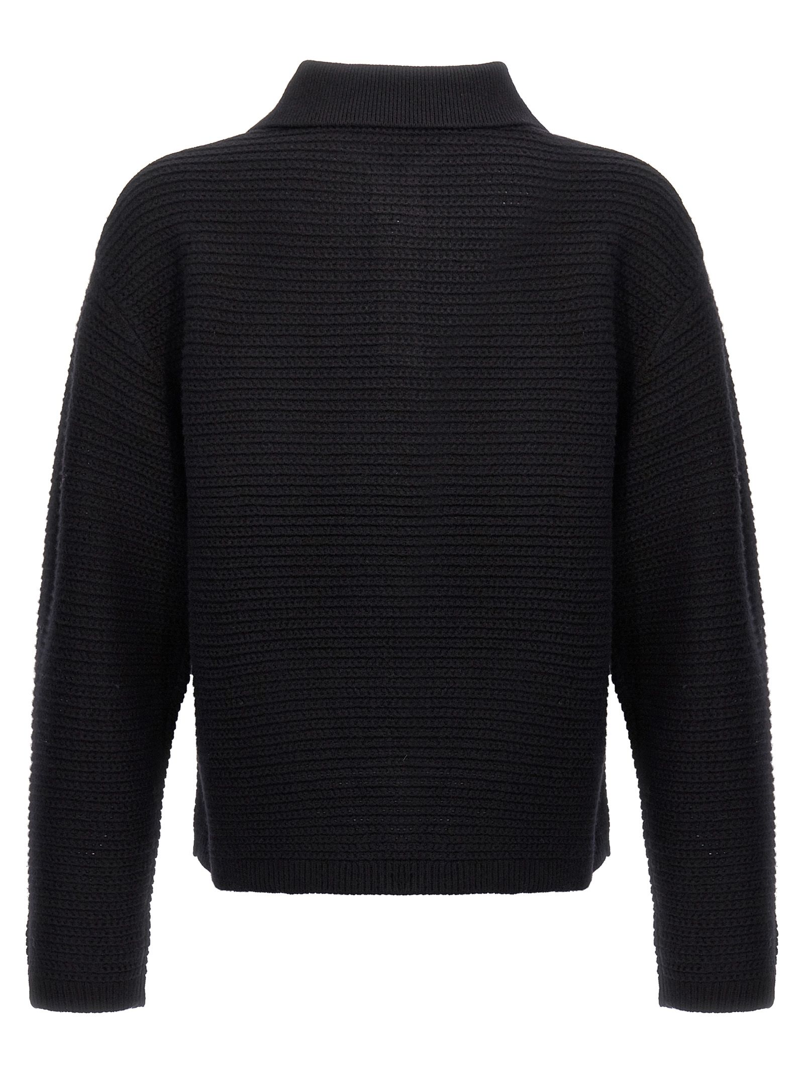 PURPLE Black Wool Men's Cardigan - PURPLE - Modalova