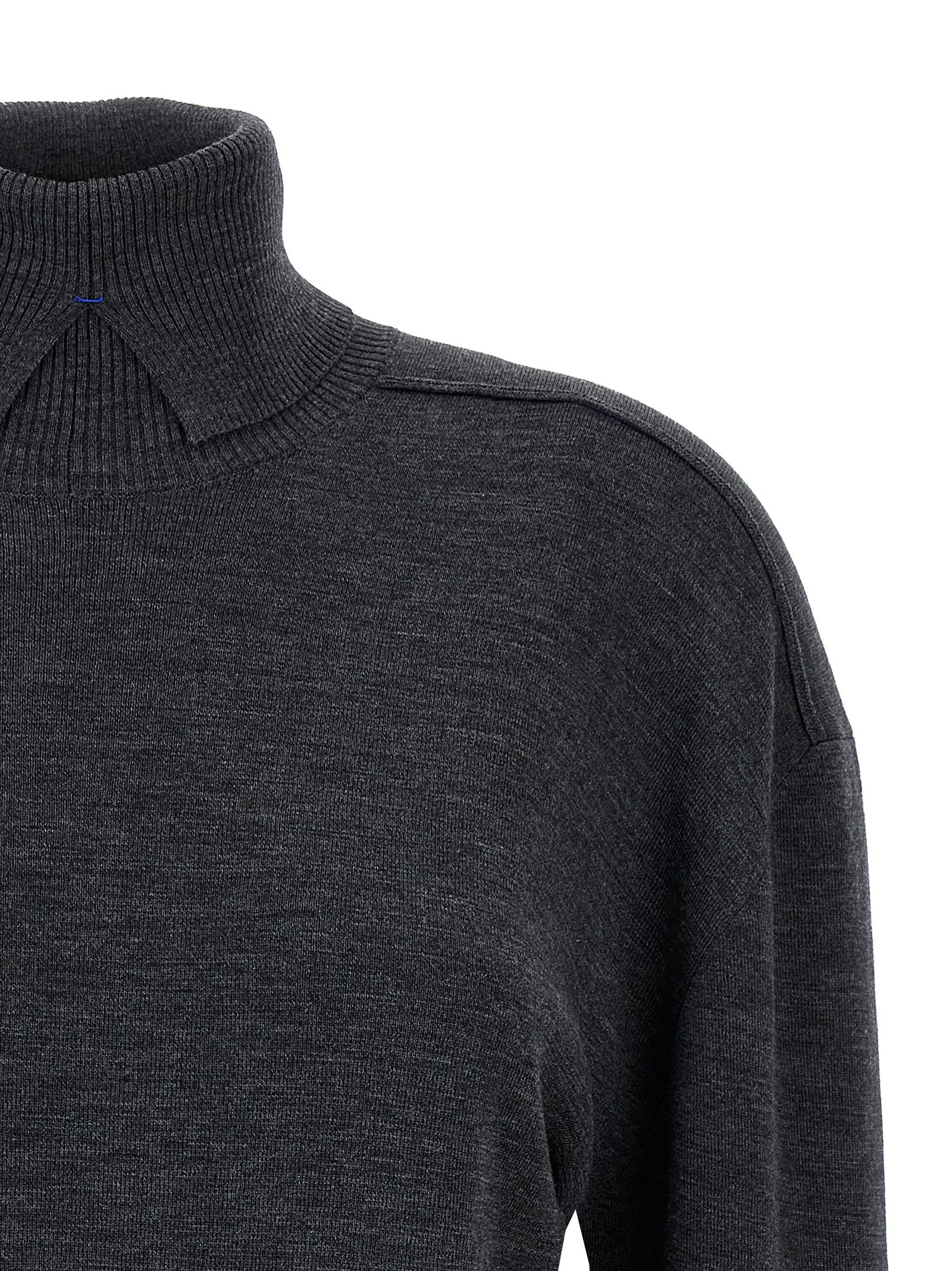 Burberry Gray Wool Women's Cardigan - Burberry - Modalova
