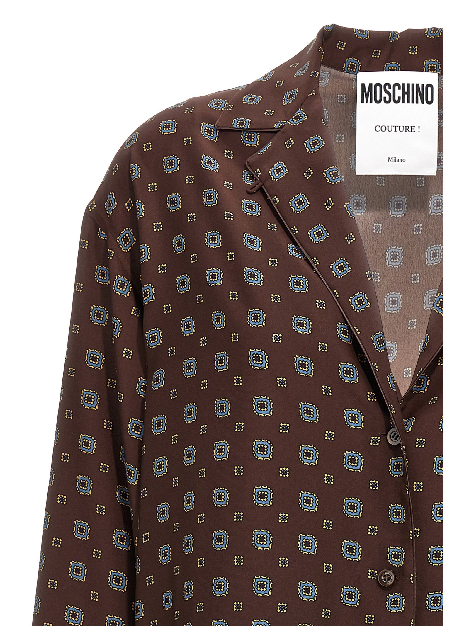 Moschino Brown Silk Women's Blouse - Moschino - Modalova
