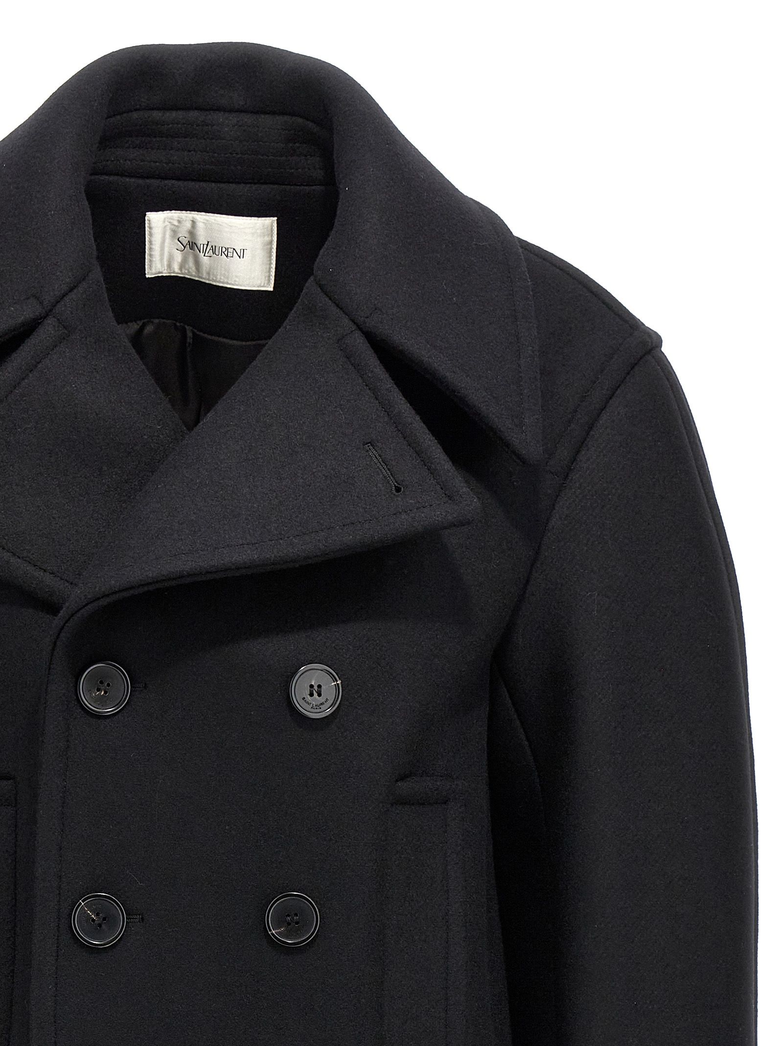 Virgin Wool Women's Coat - Saint Laurent - Modalova