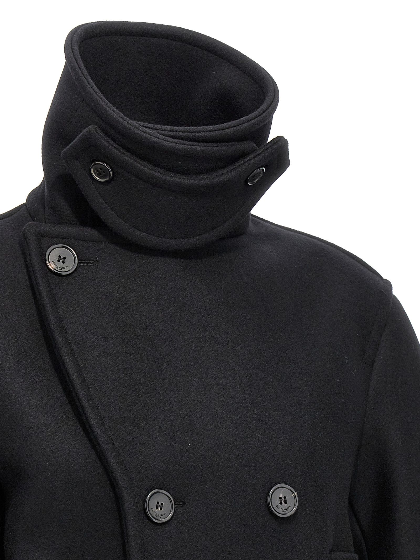 Virgin Wool Women's Coat - Saint Laurent - Modalova