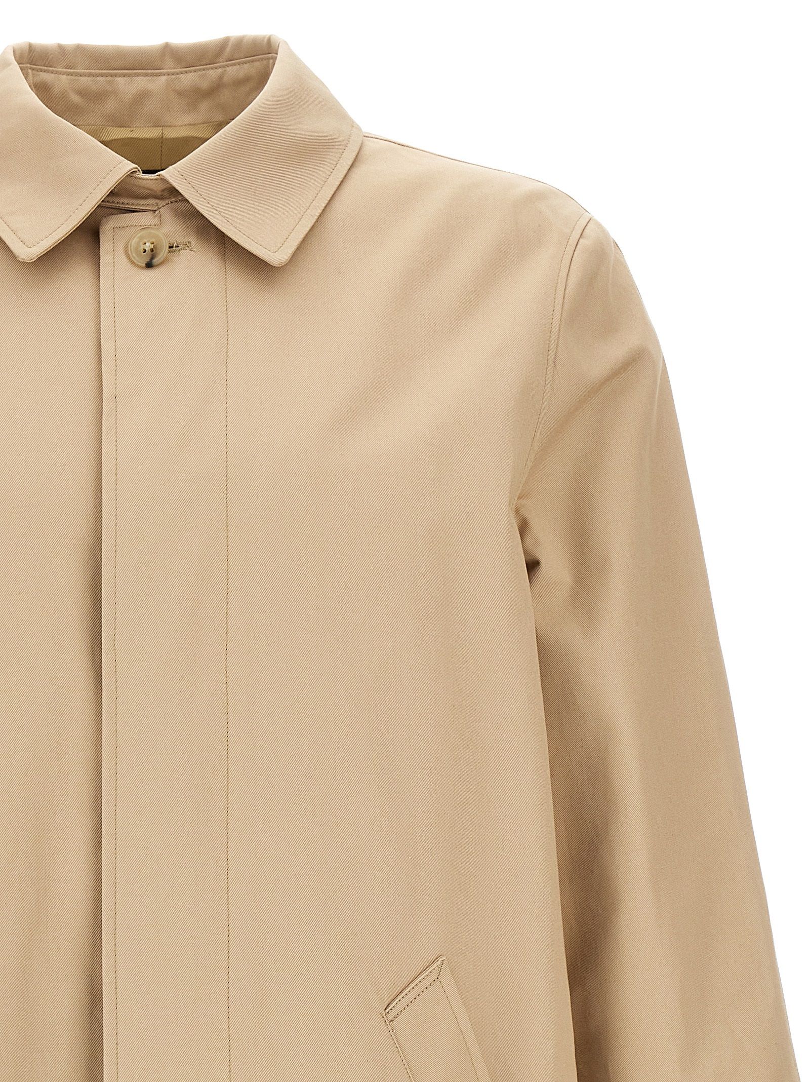 A.P.C. Beige Cotton Men's Coat - A.P.C. - Modalova