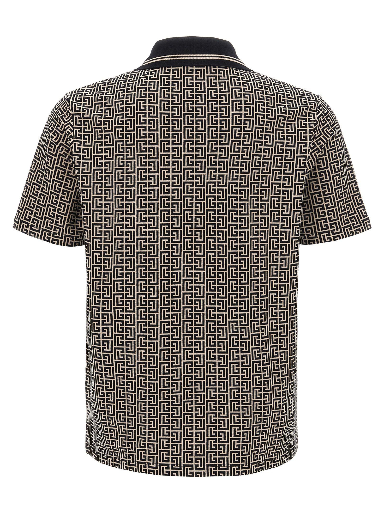 Cotton Polo Men's Shirt - Balmain - Modalova