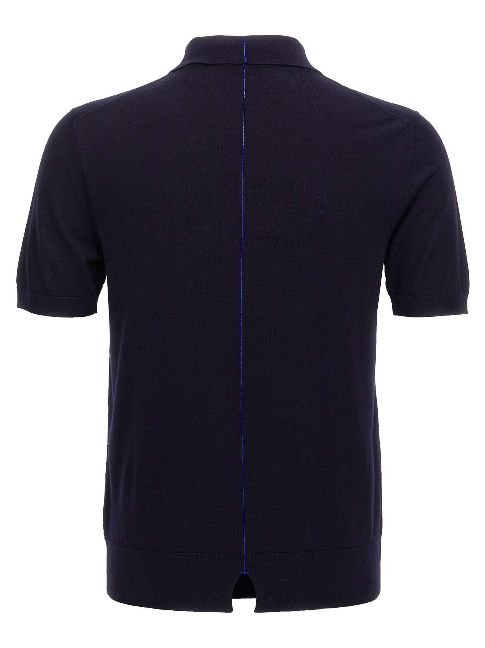 Burberry Blue Wool Polo Men's Shirt - Burberry - Modalova