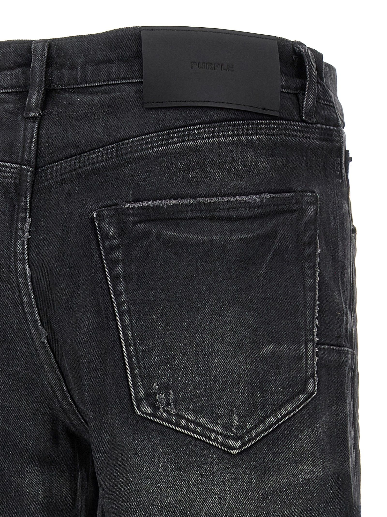 Cotton Straight-Leg Men's Jeans - PURPLE - Modalova