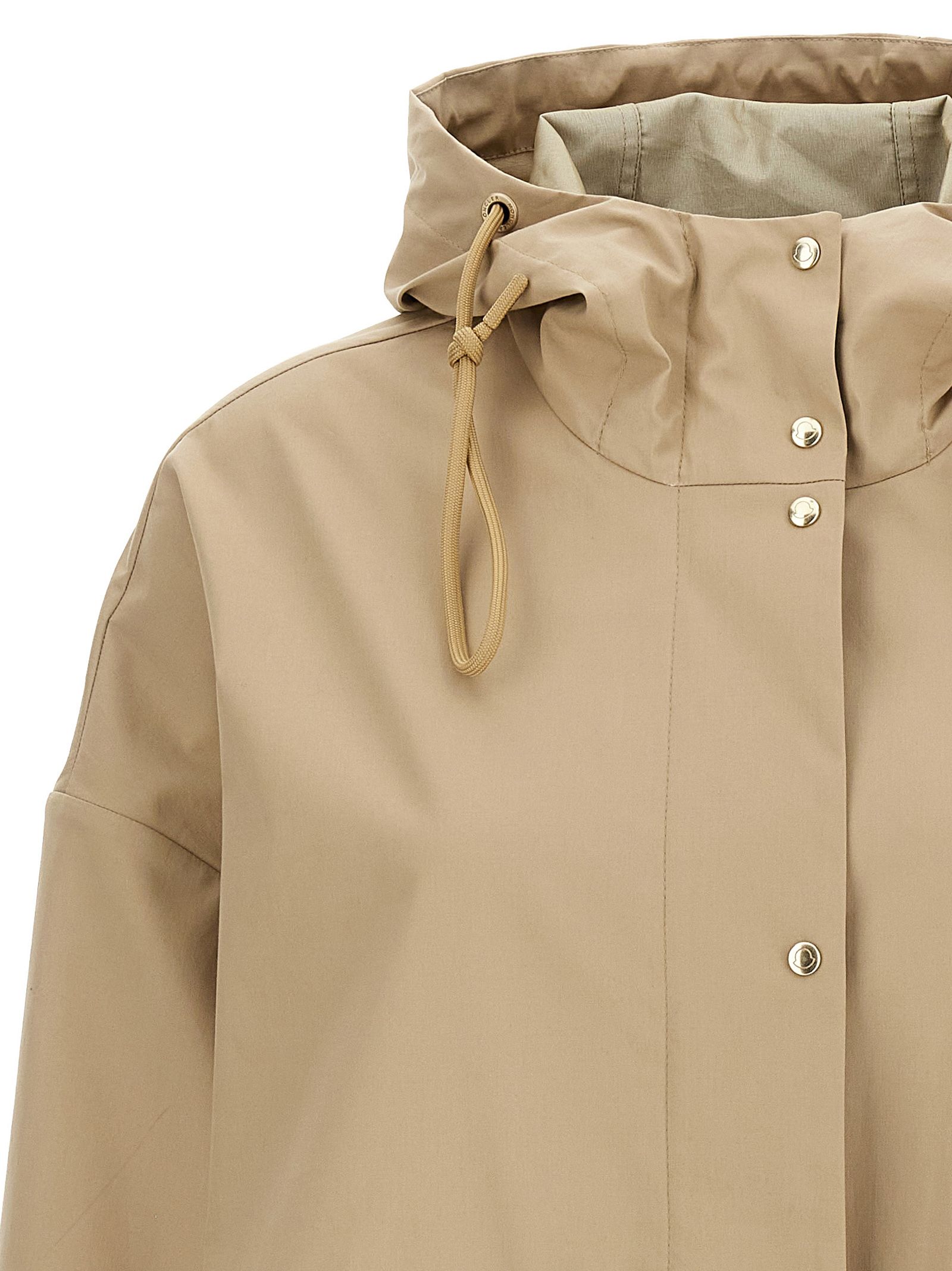 Moncler Beige Cotton Women's Parka - Moncler - Modalova