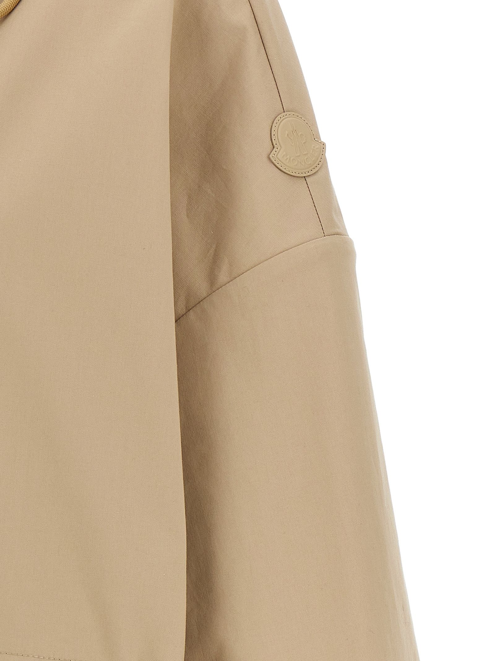 Moncler Beige Cotton Women's Parka - Moncler - Modalova