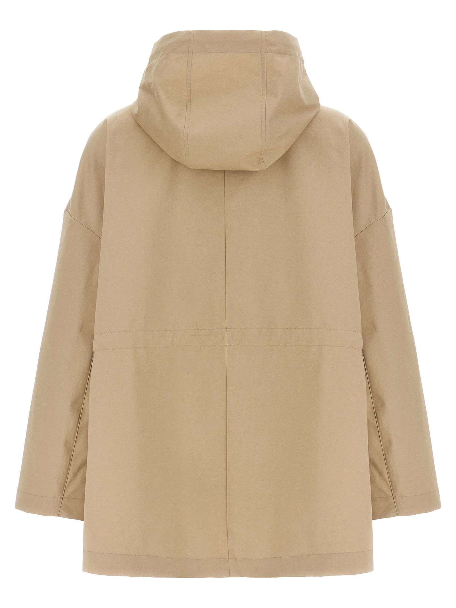 Moncler Beige Cotton Women's Parka - Moncler - Modalova