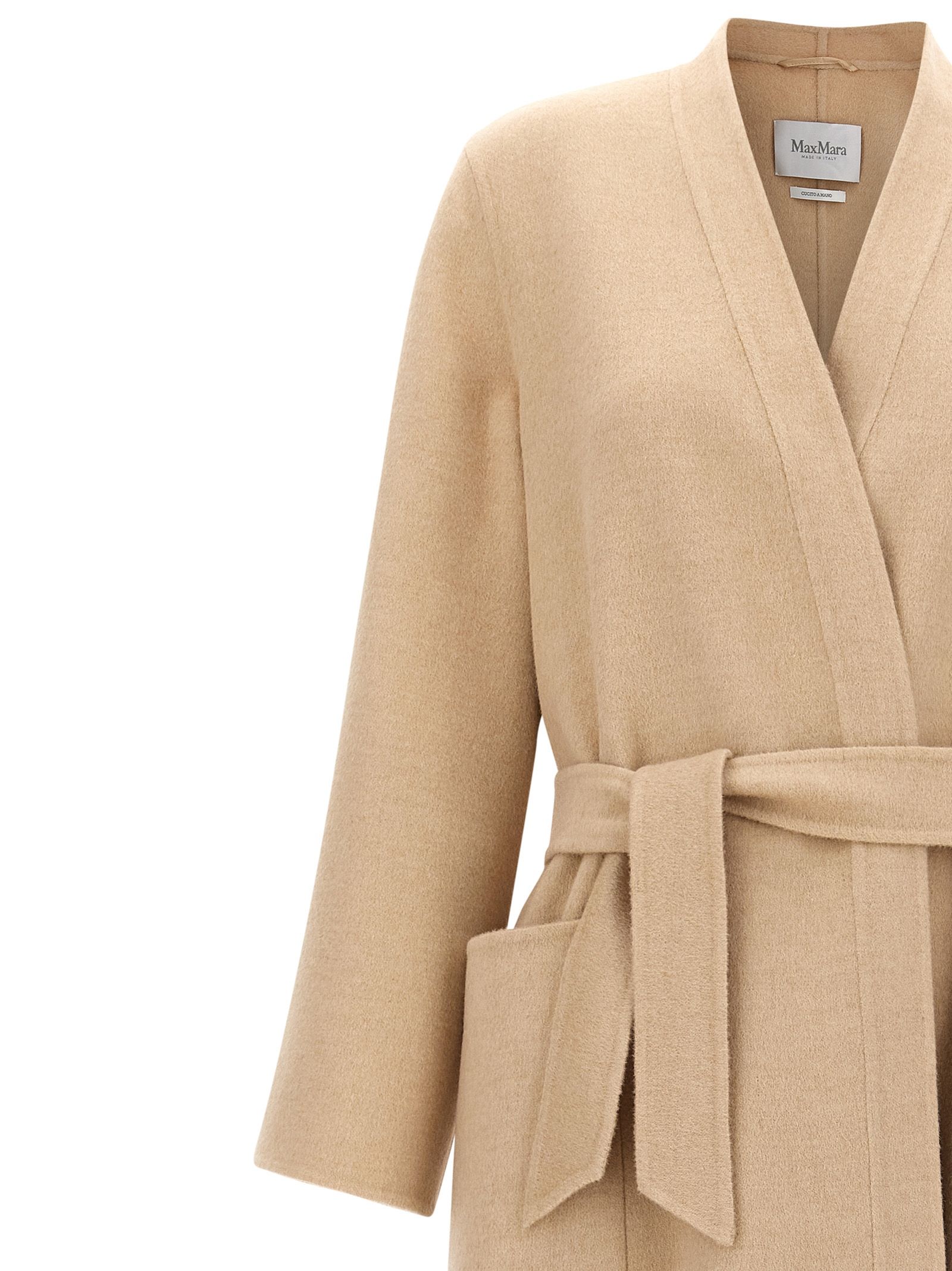 Max Mara Beige Wool Women's Coat - Max Mara - Modalova