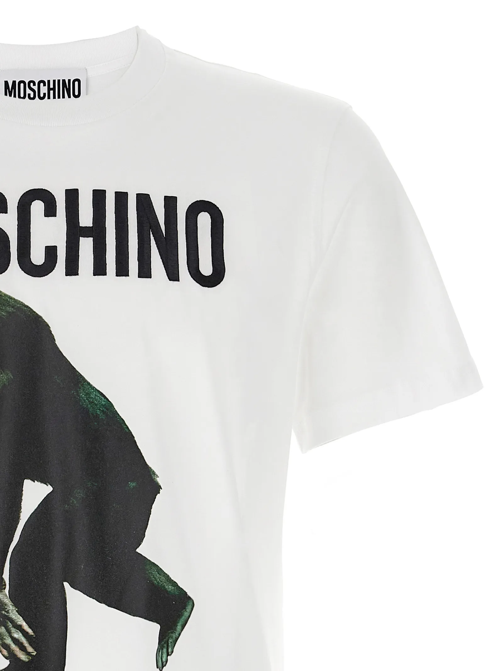 Moschino White Cotton Men's T-Shirt - Moschino - Modalova