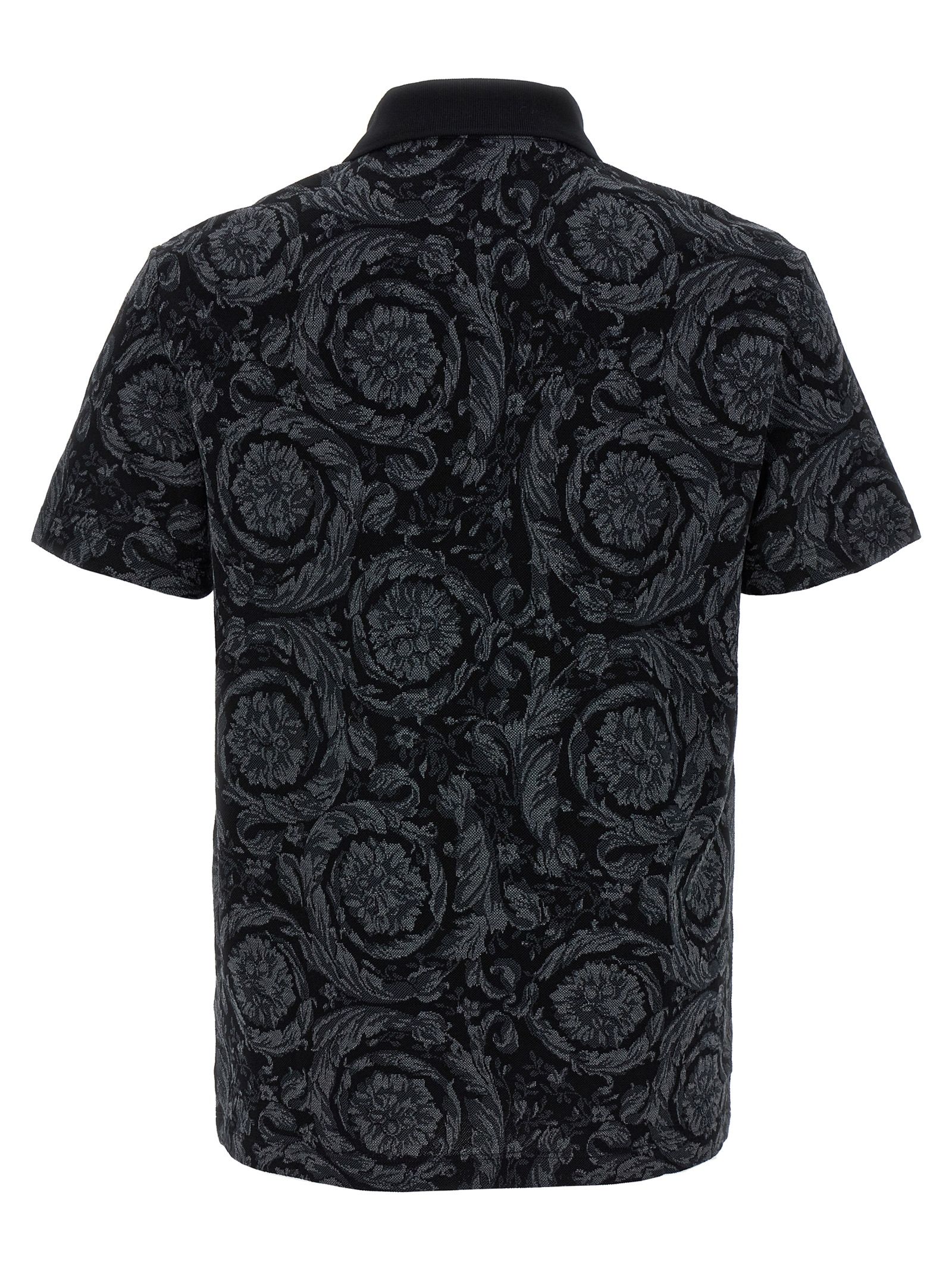 Cotton Polo Men's Shirt - Versace - Modalova