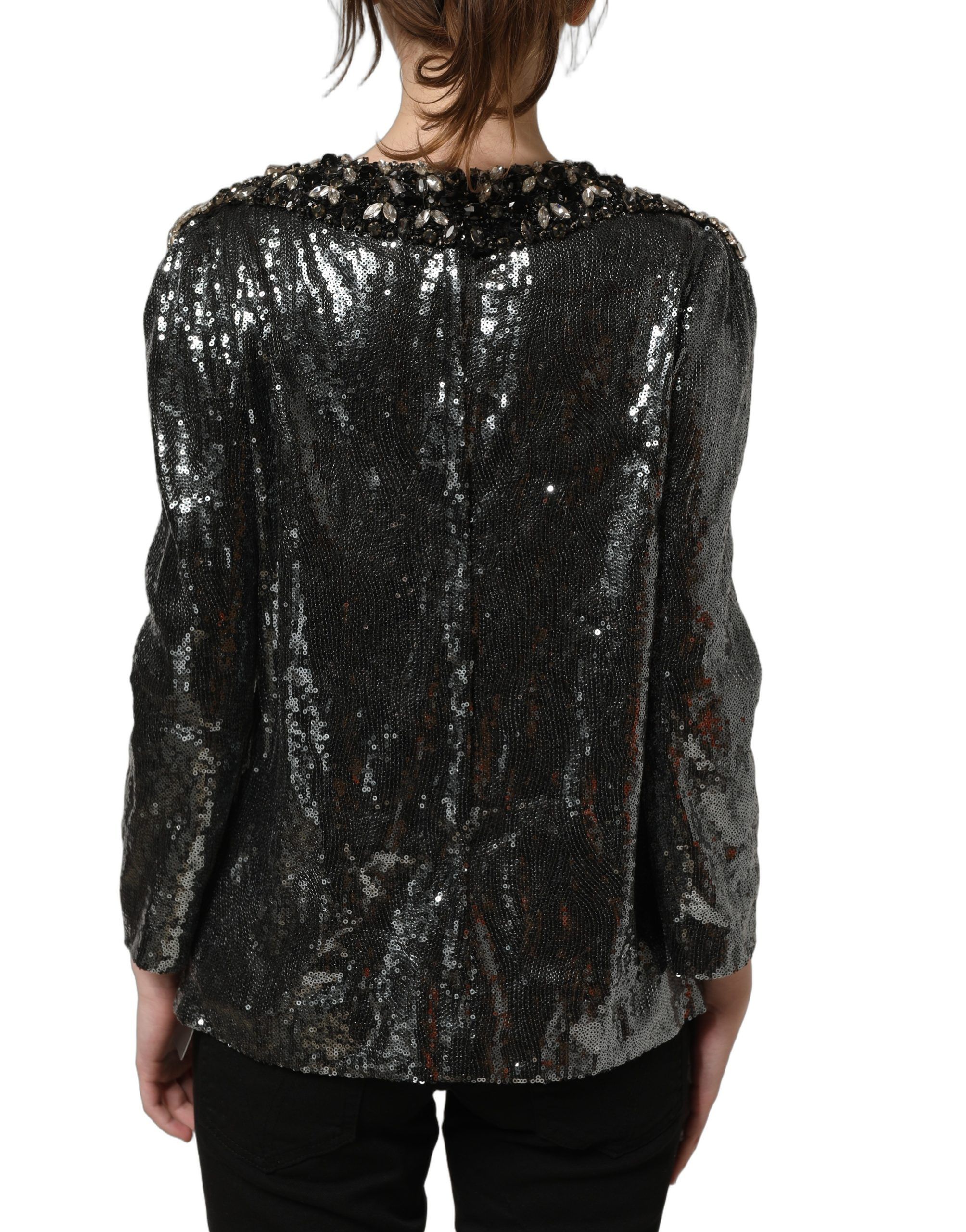 Metallic Sequin Embellished Blouse Women's Top - Dolce & Gabbana - Modalova