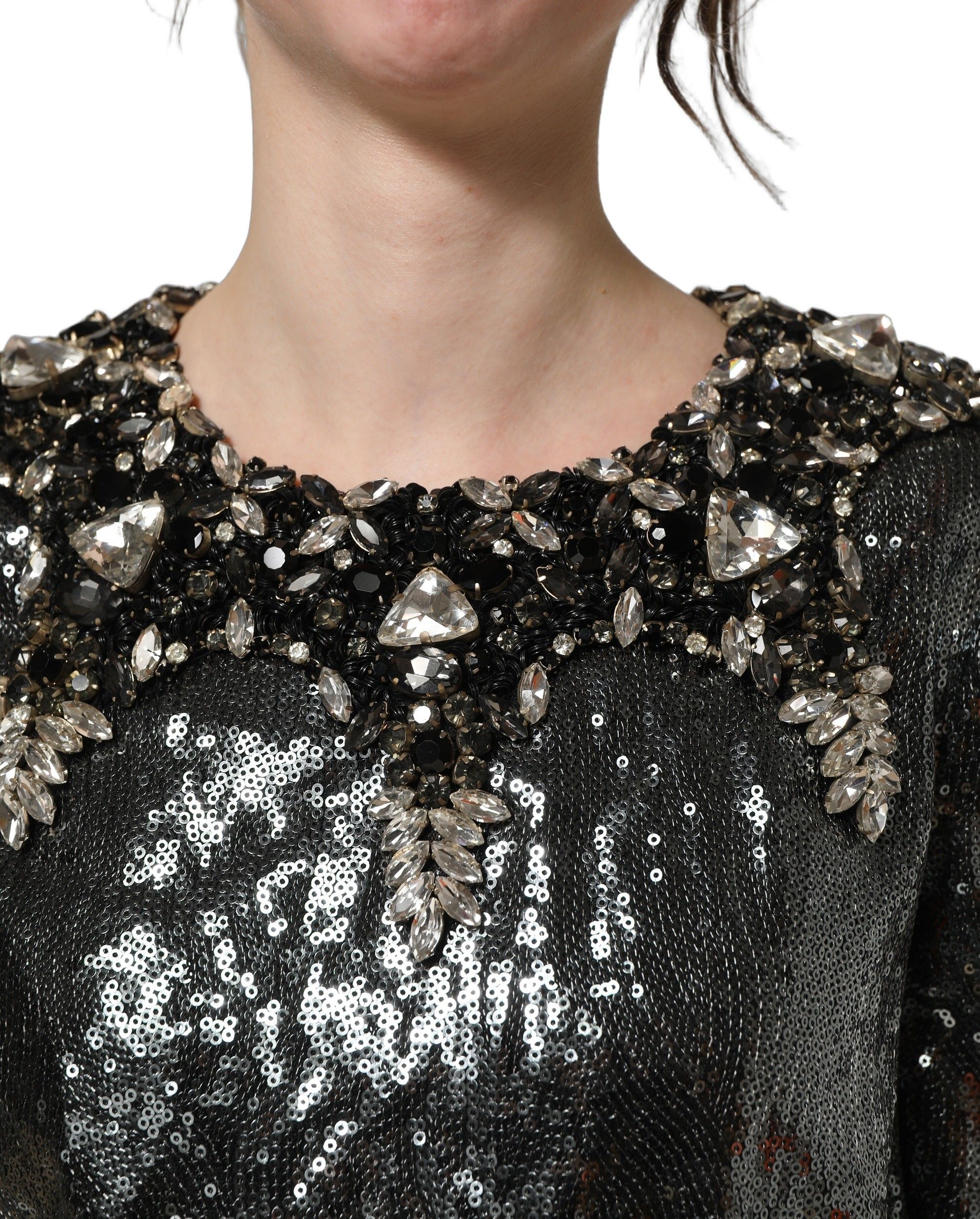 Metallic Sequin Embellished Blouse Women's Top - Dolce & Gabbana - Modalova