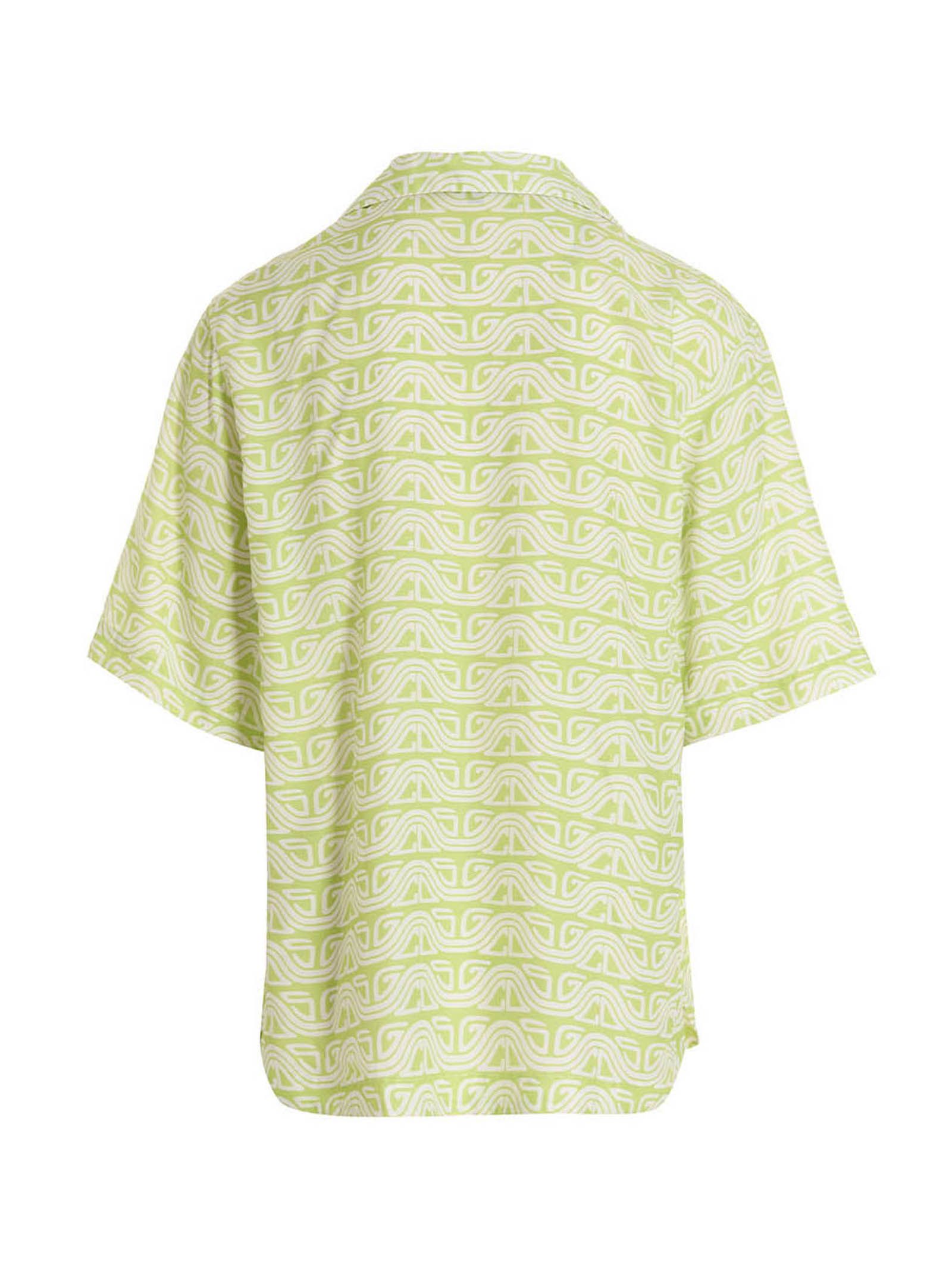 GCDS Bicolor Viscose Men's Blouse - GCDS - Modalova