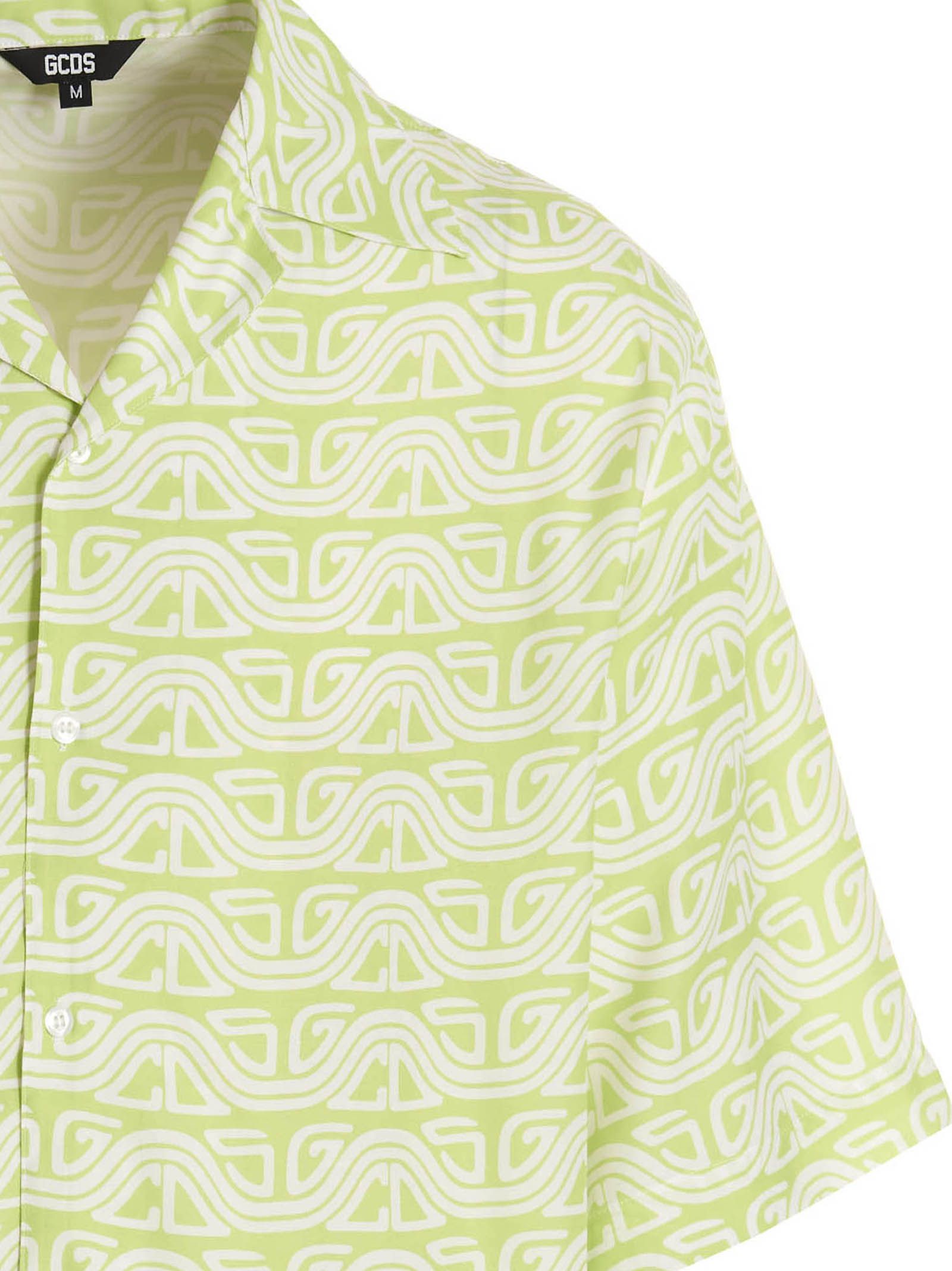 GCDS Bicolor Viscose Men's Blouse - GCDS - Modalova